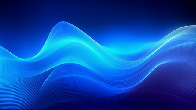抽象的科技光波带动感的线条和闪闪发光的粒子图片