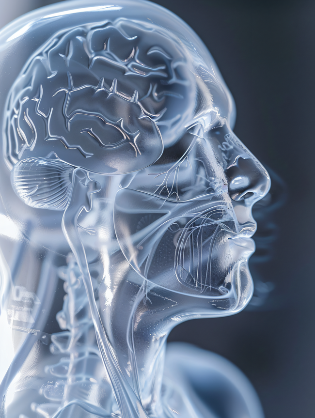 大脑呼吸内科人体骨骼透视医学图片