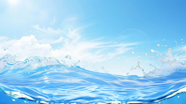 清澈湛蓝的海水背景6图片