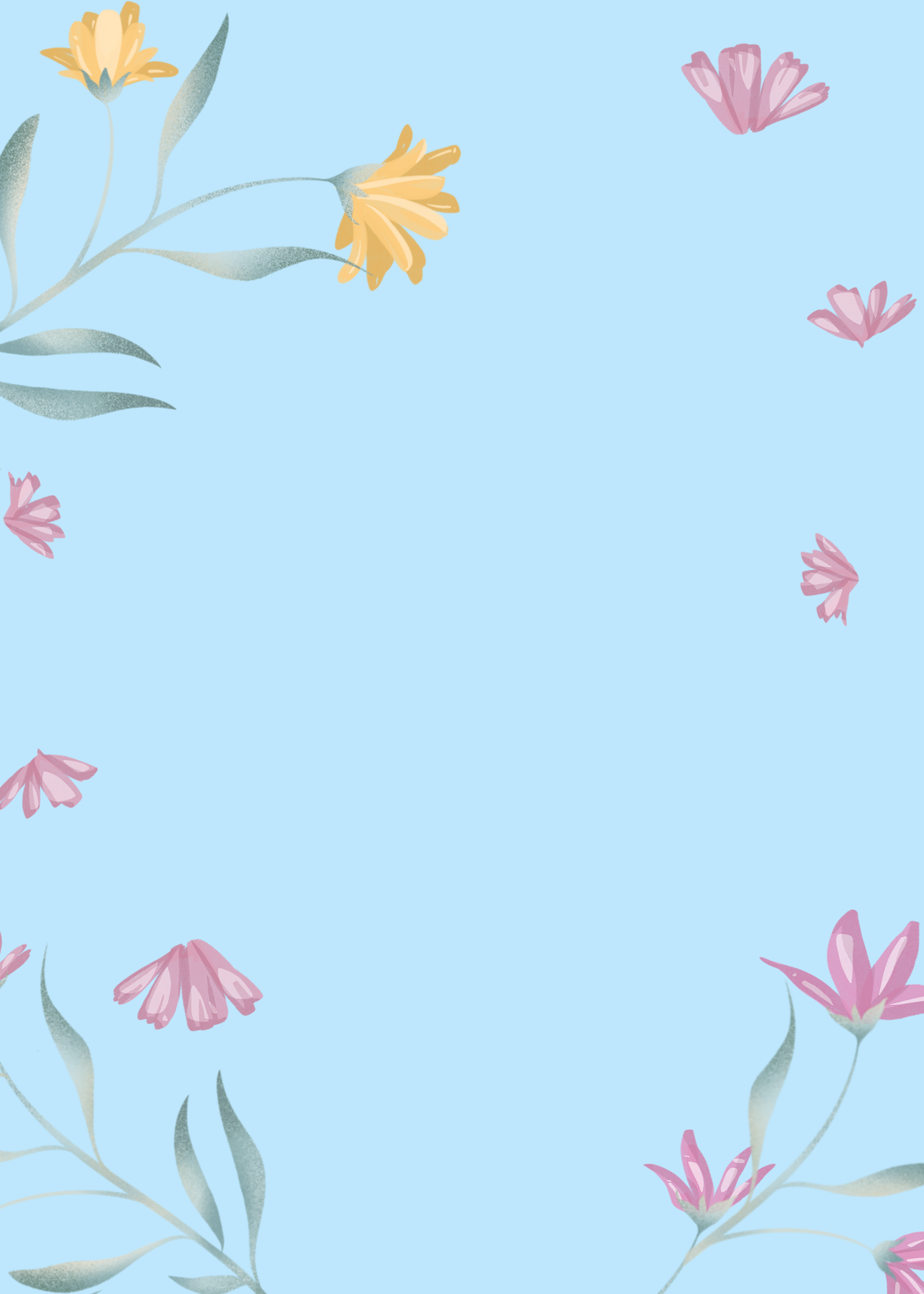 蓝色花卉质感背景图片
