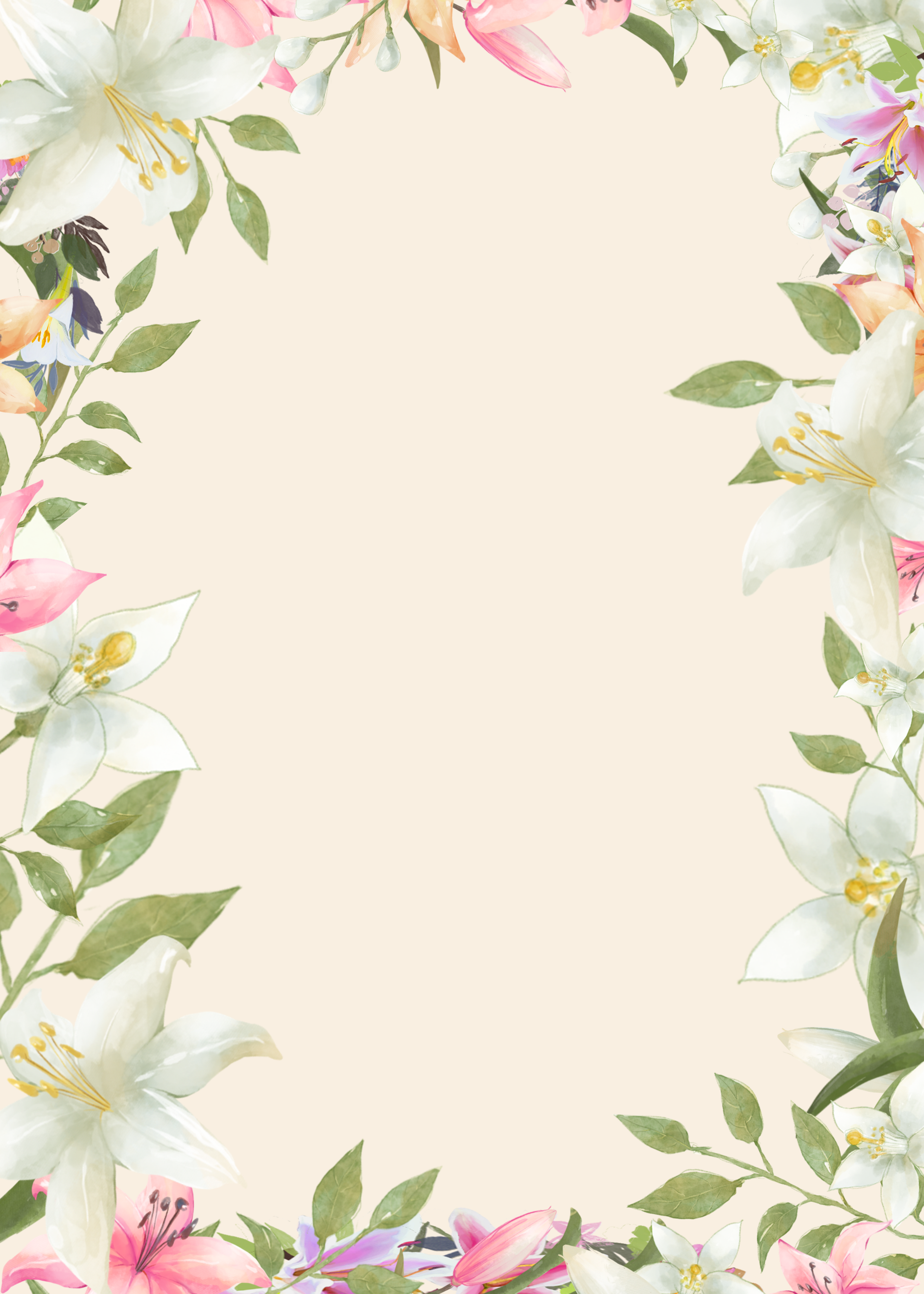 素雅白色百合花背景图片