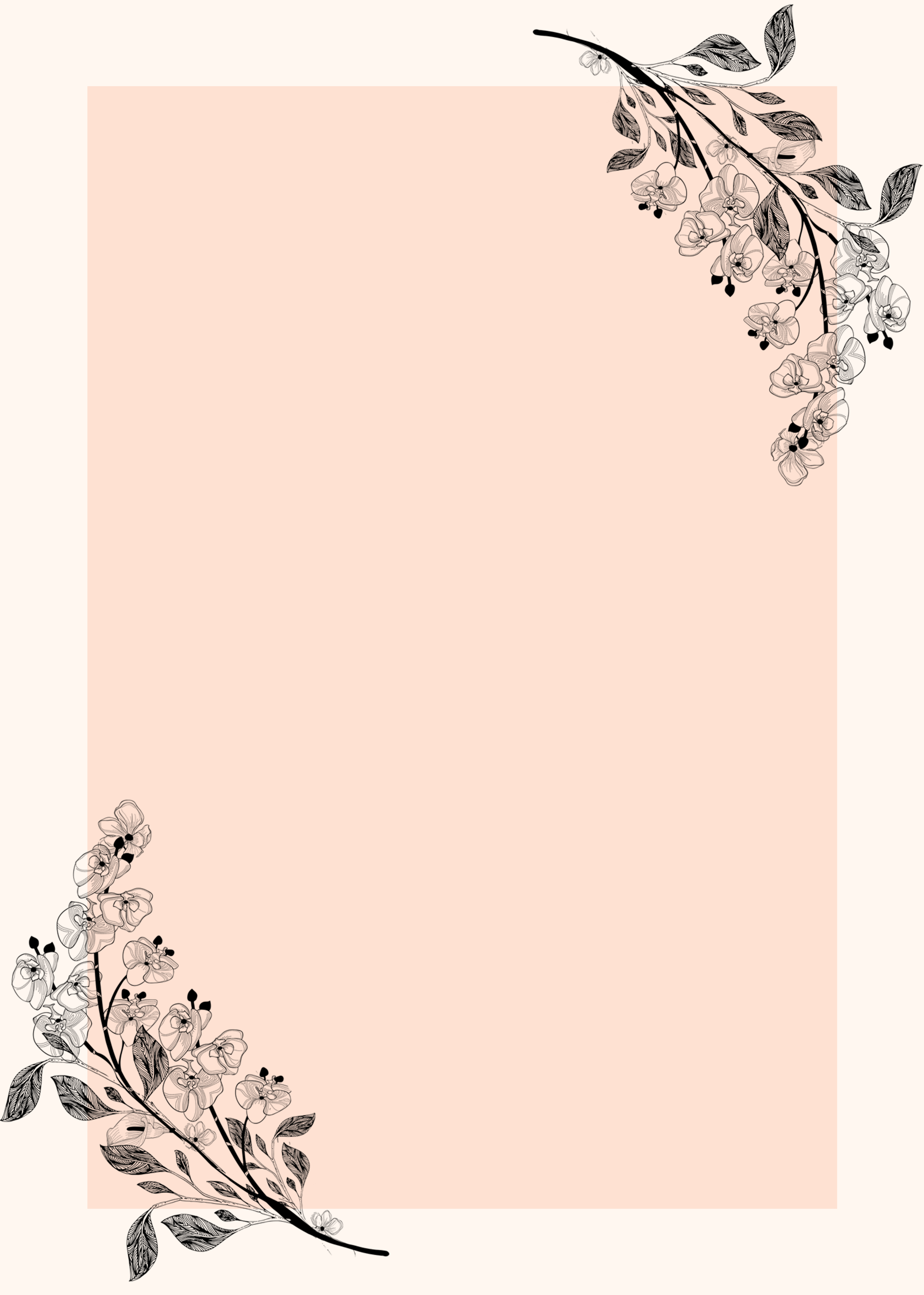 粉色质感花卉线条背景图片