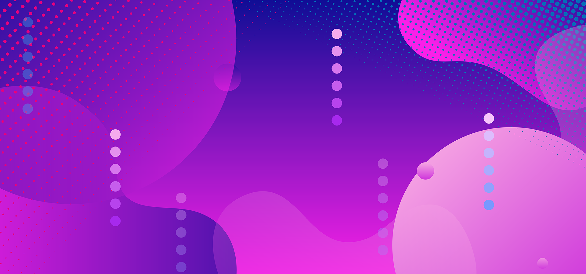 扁平化粉紫色科技圆形液体圆点彩色半调艺术粉色背景图片
