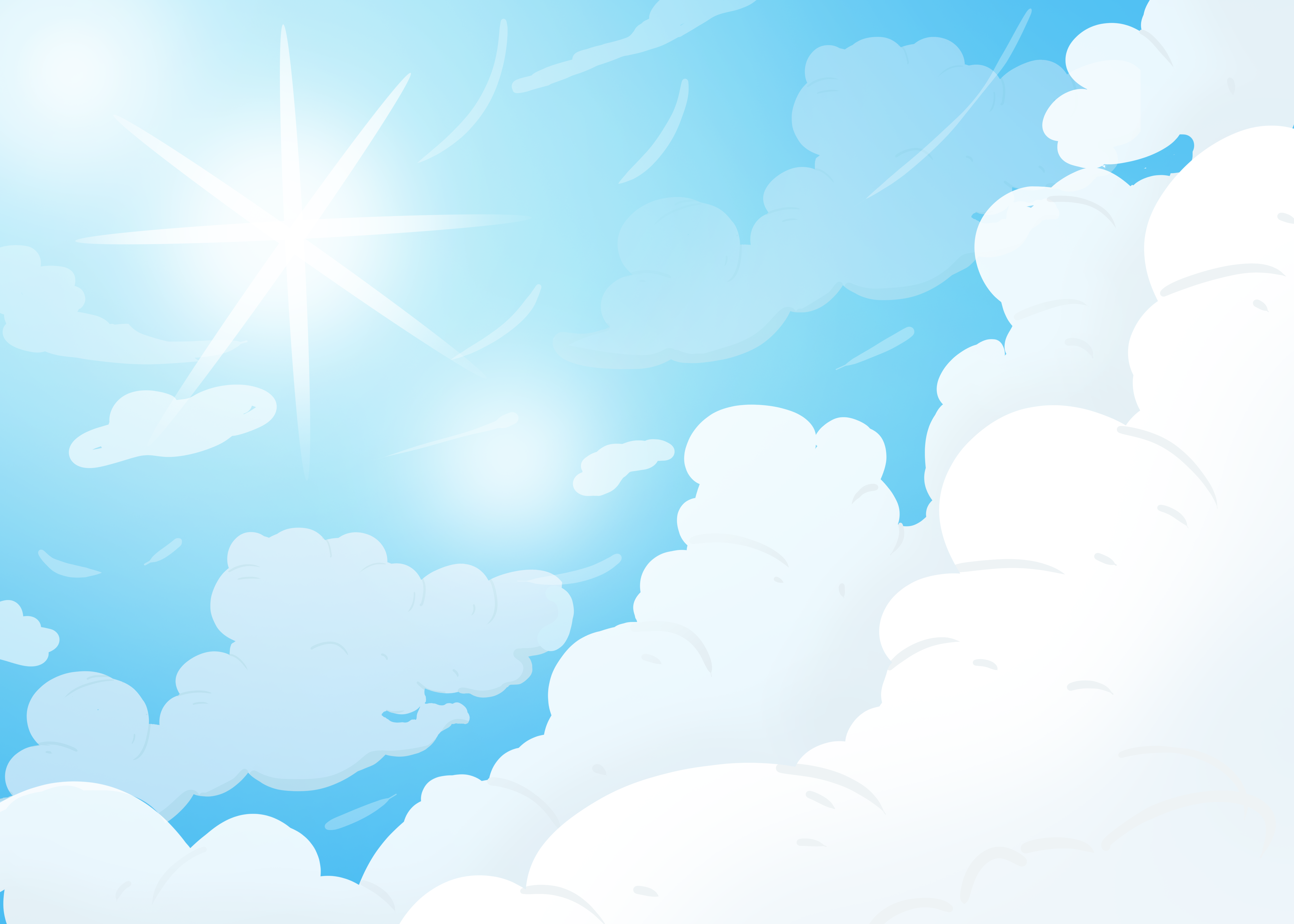天空日本动漫风格阳光下蓝色的背景图片
