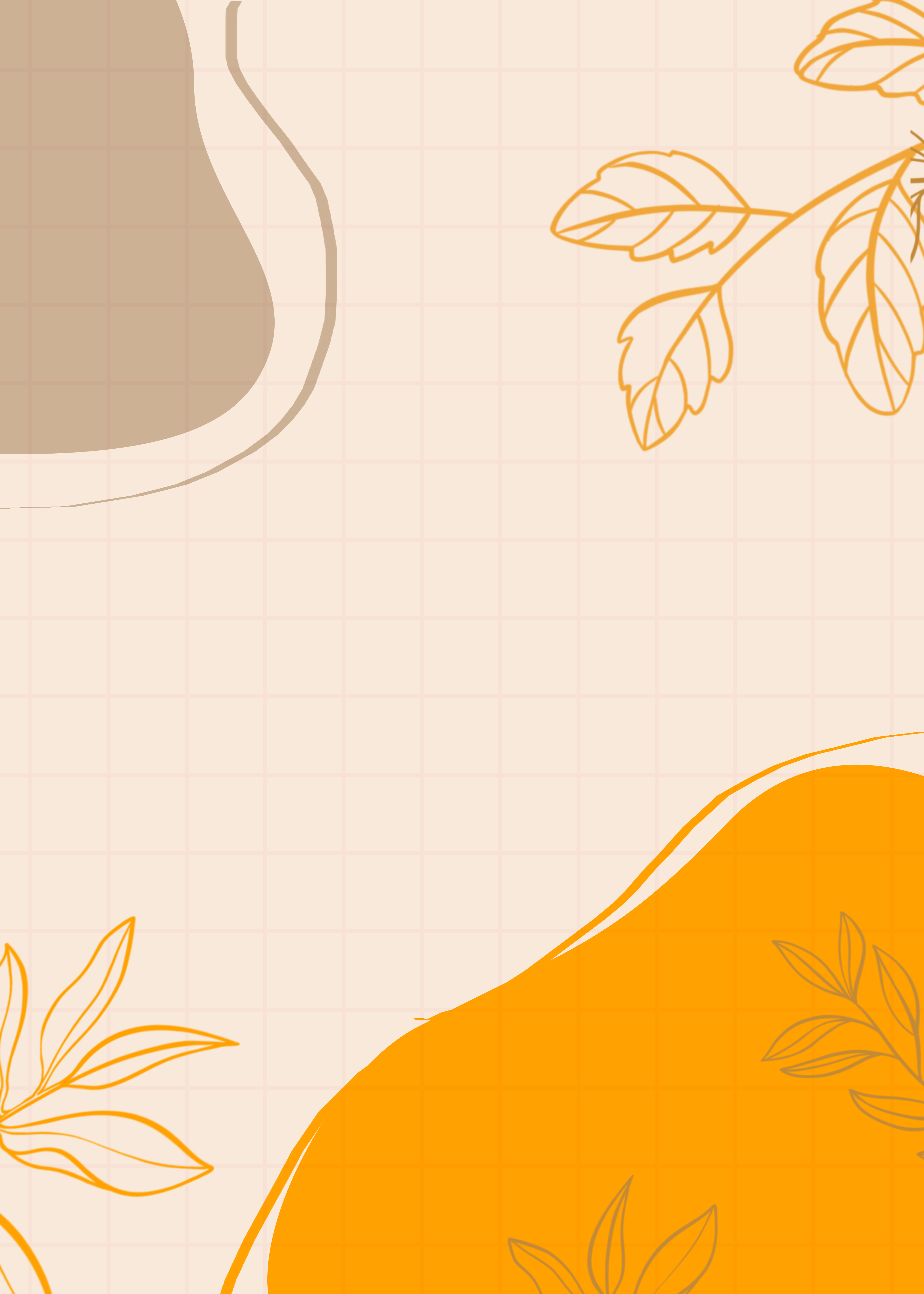 植物抽象线条手绘树叶背景图片