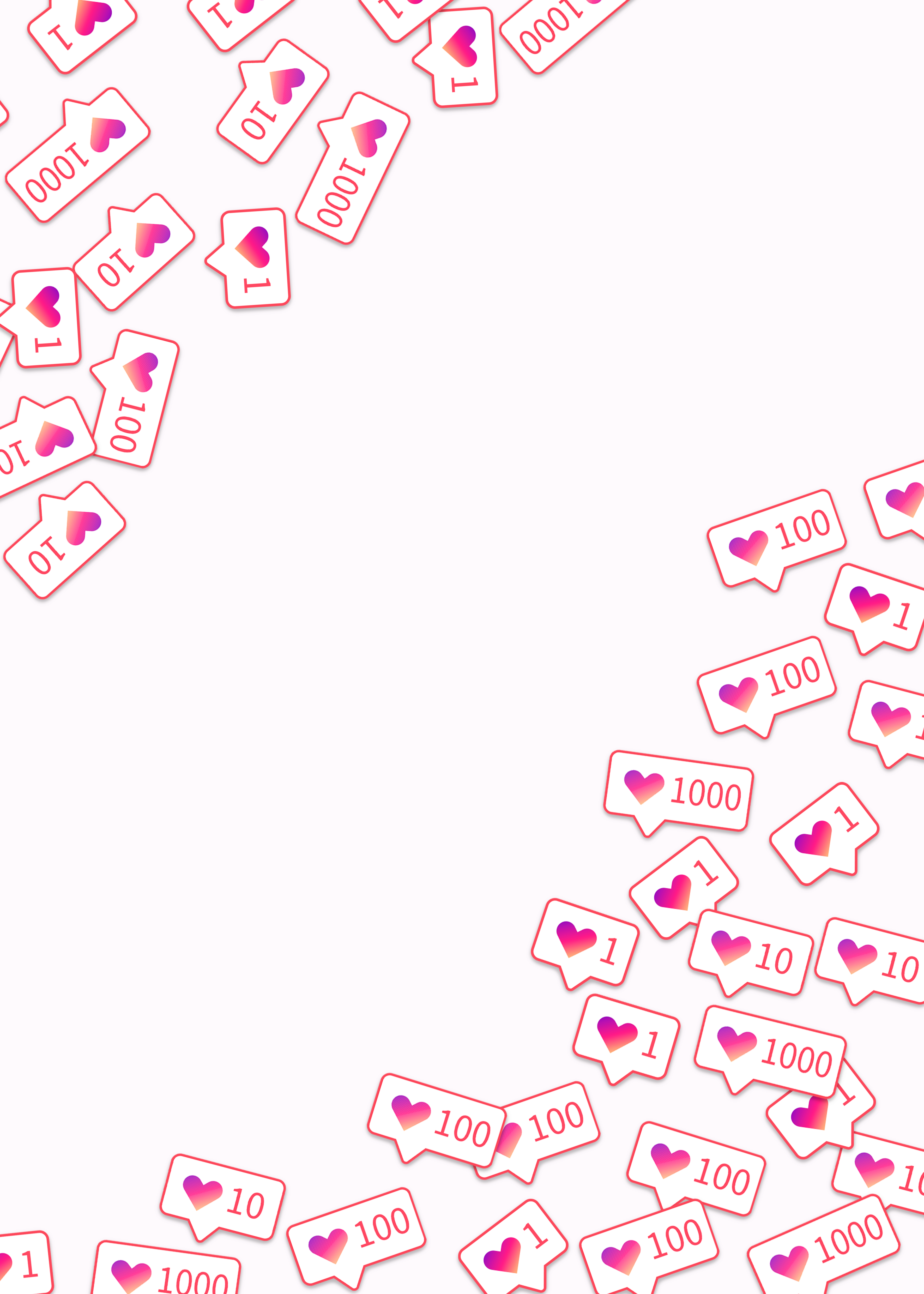 emoji表情粉色点赞社媒背景图片