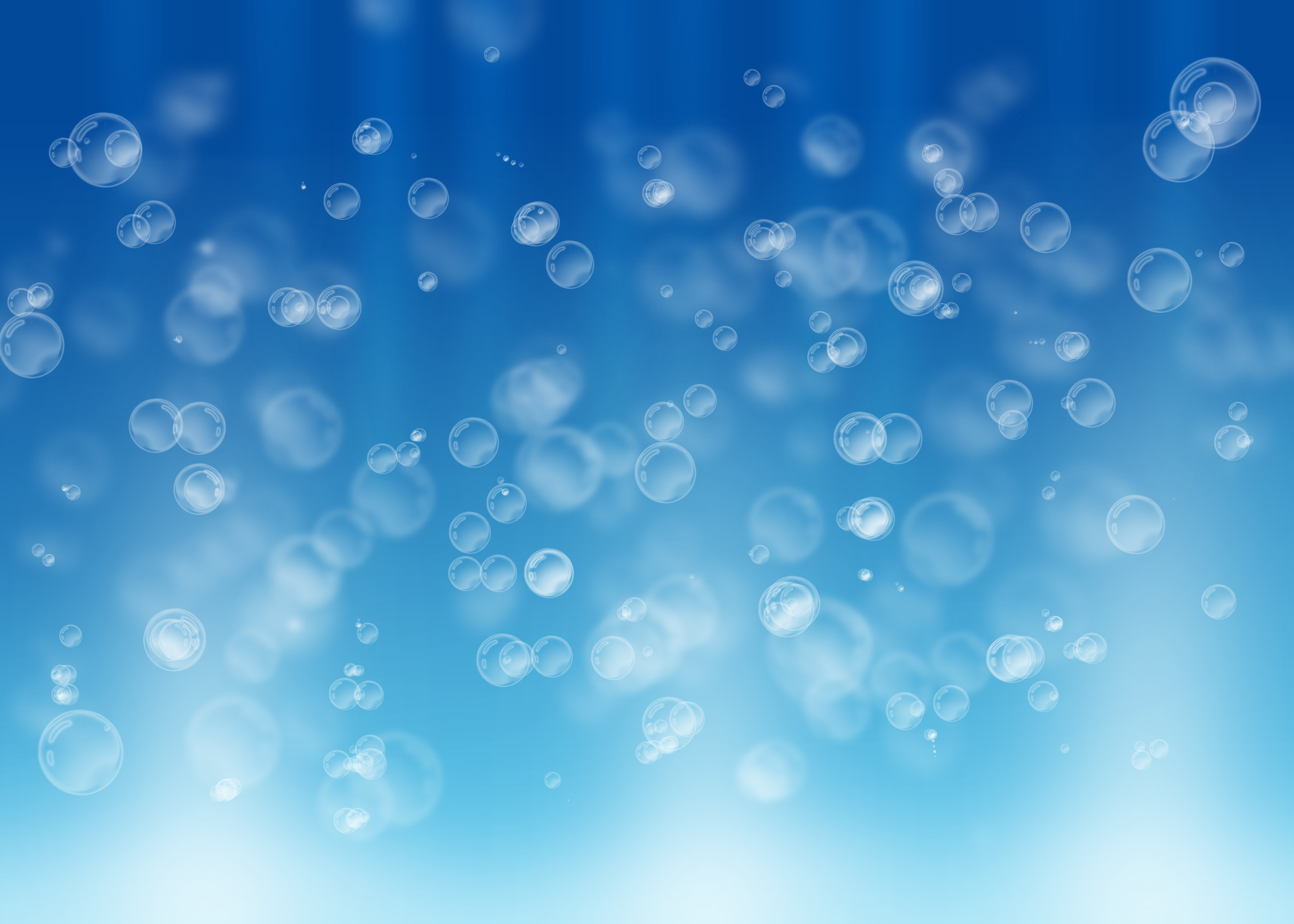海水气泡光效渐变蓝色背景图片