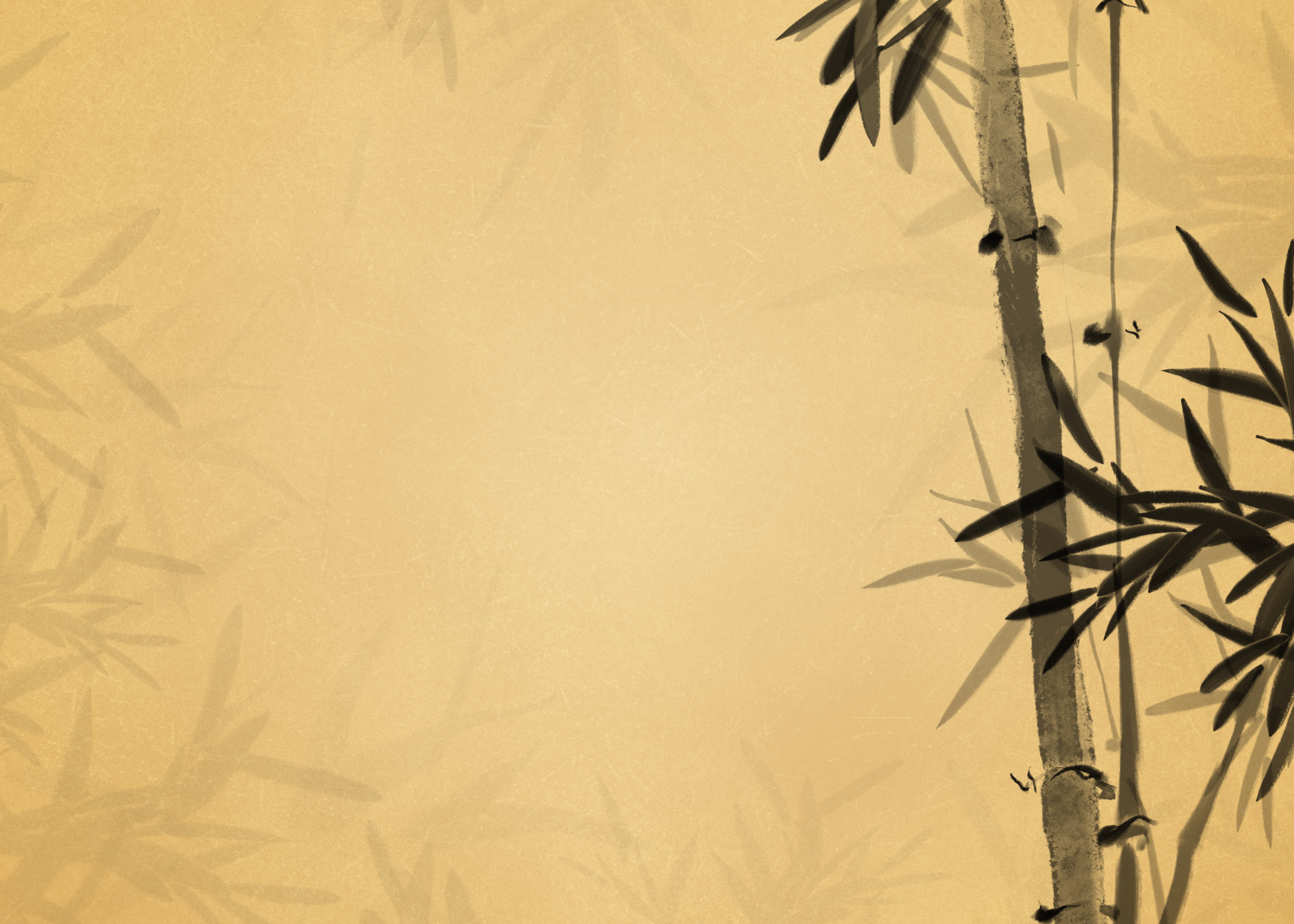 竹子创意水墨植物装饰背景图片