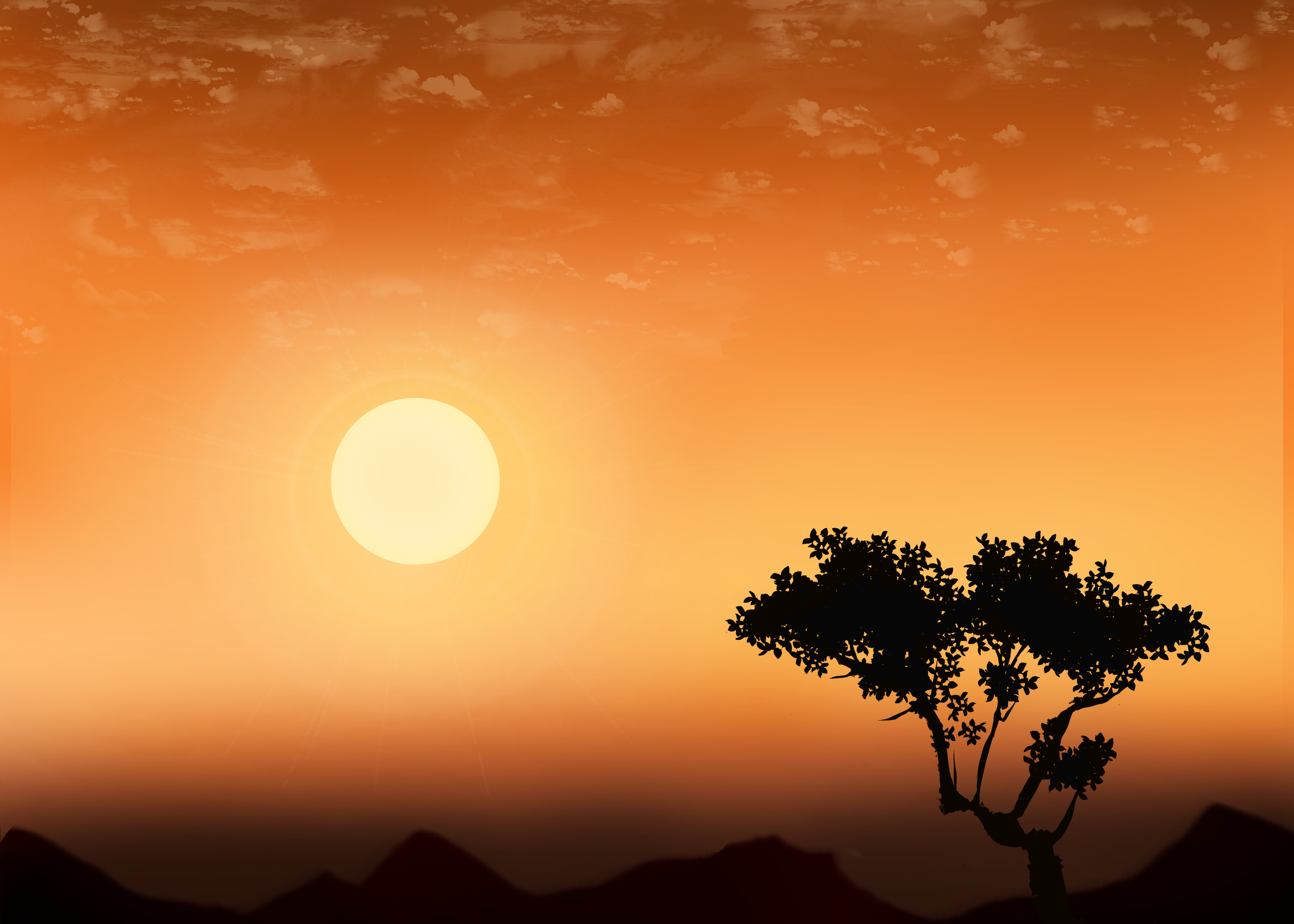 日落抽象风格棕色背景图片