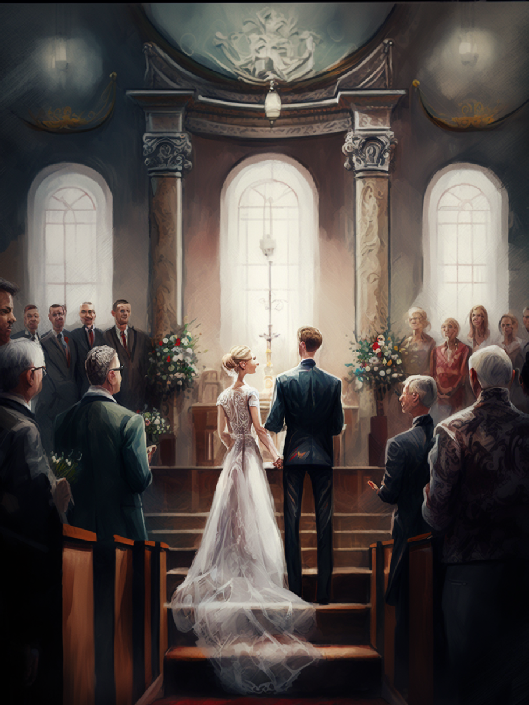 婚礼基督教堂神圣背景图片