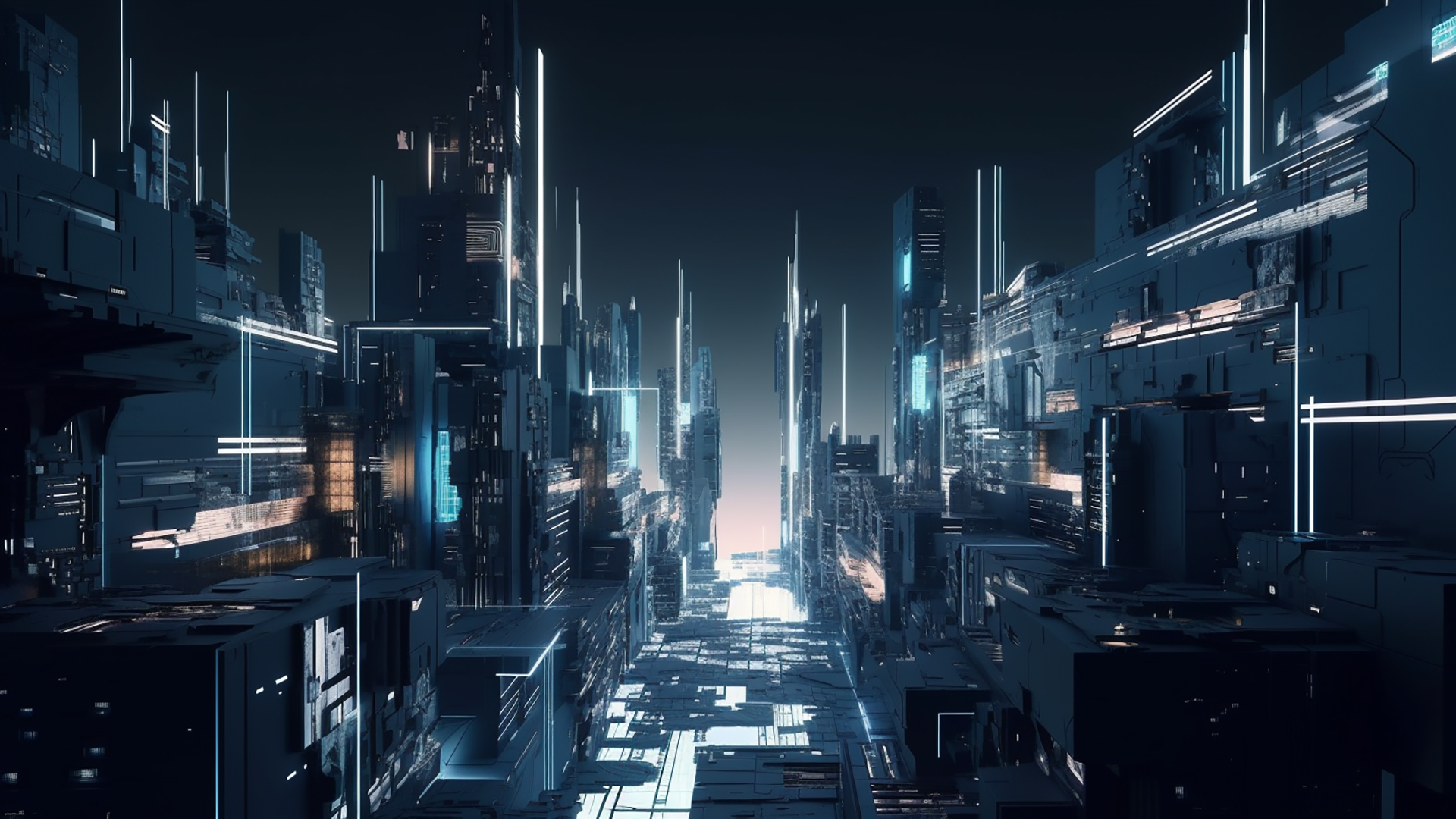 科技城市未来元宇宙背景图片