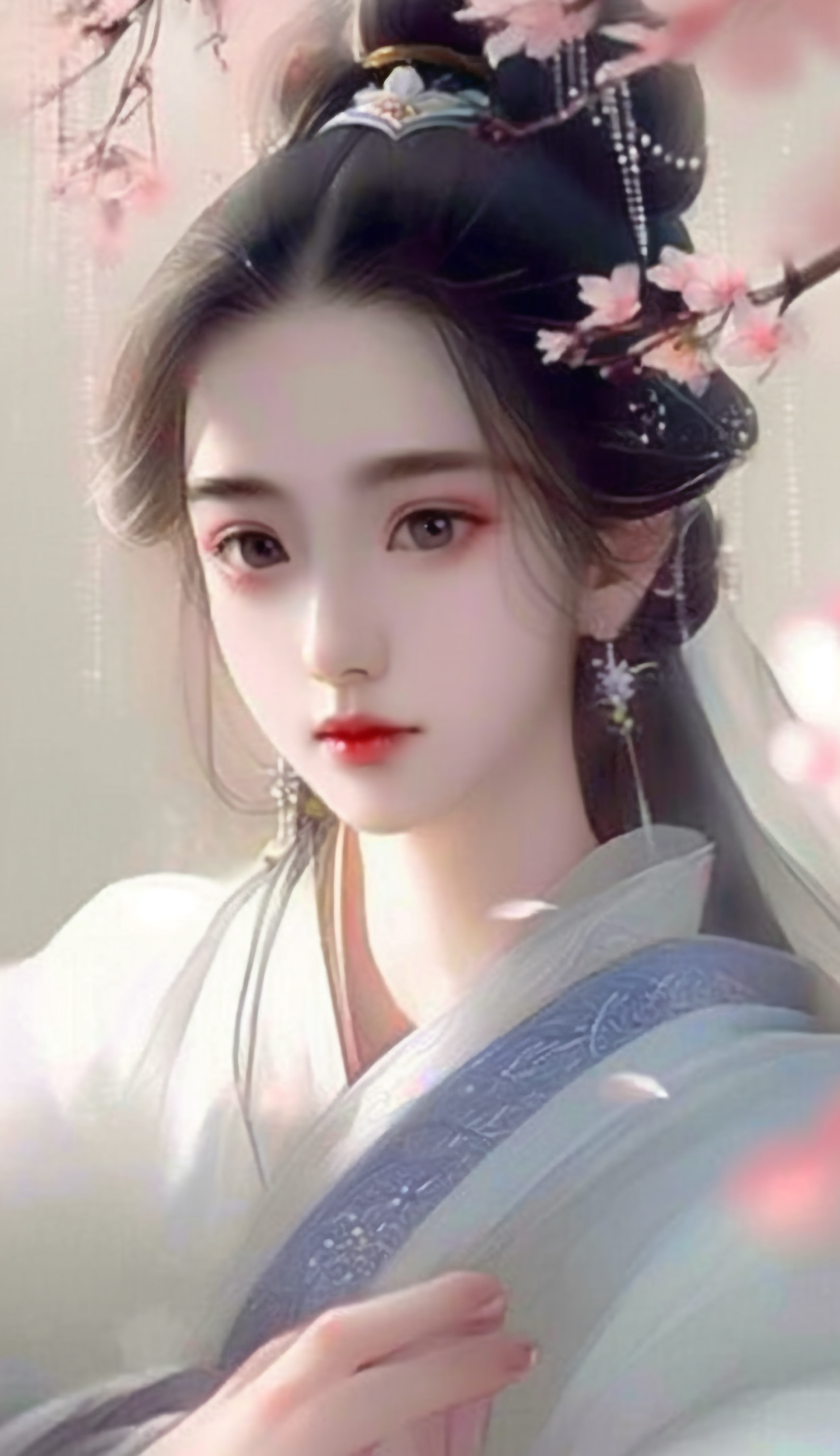 中国风美丽女孩背景图片
