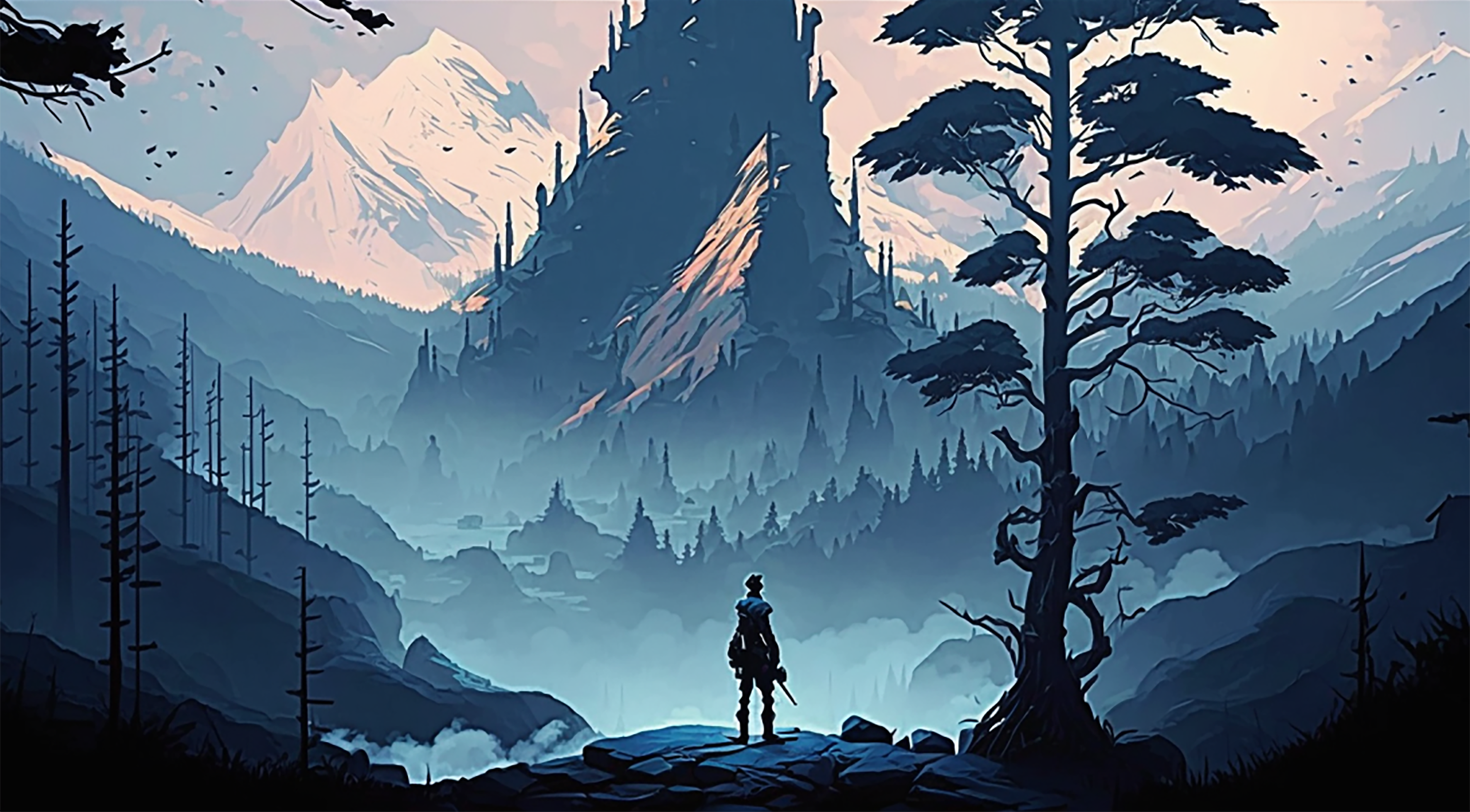 探险游戏雪山主题背景图片