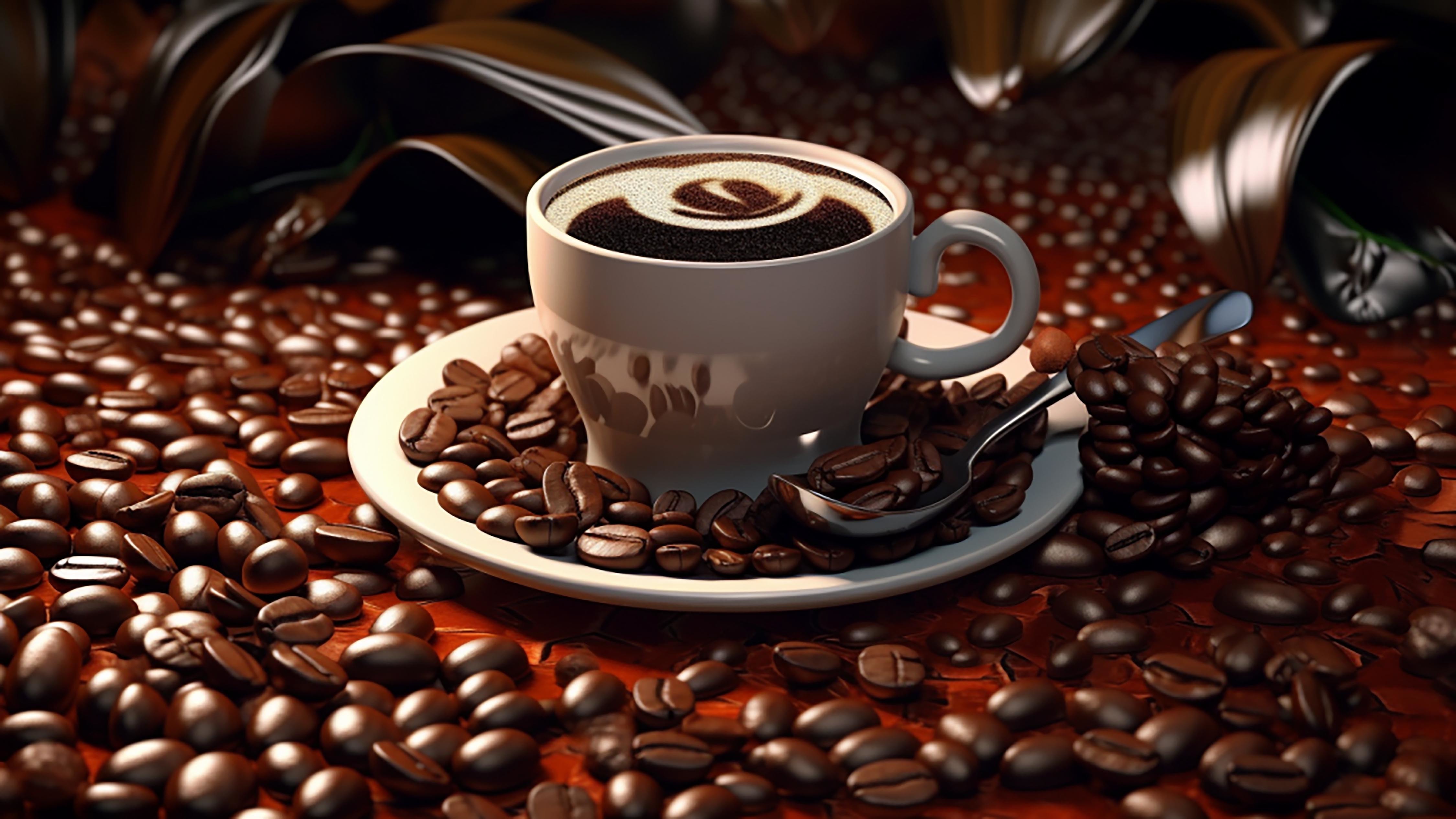 咖啡饮品饮料白色勺子图片