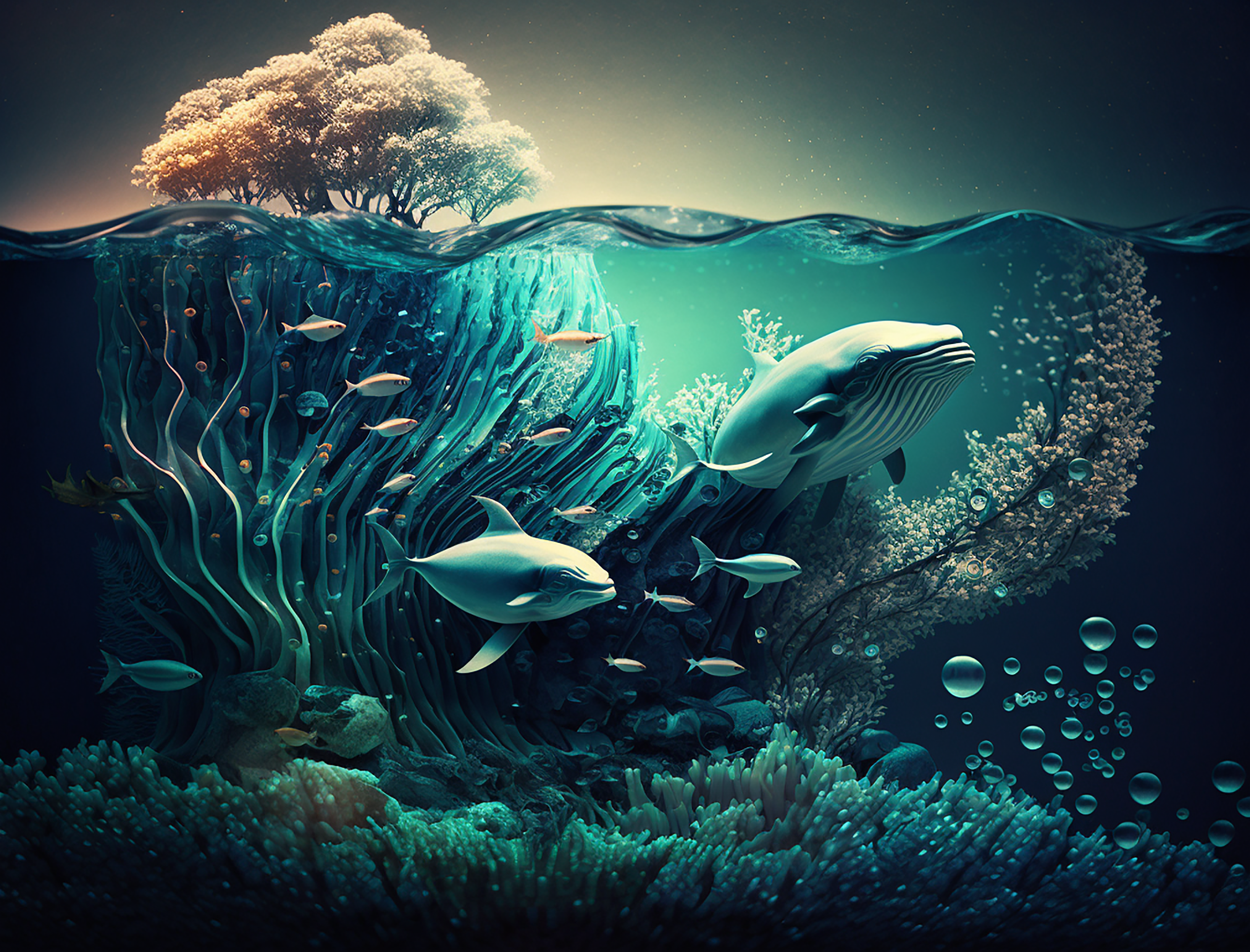 海洋海水生物背景图片
