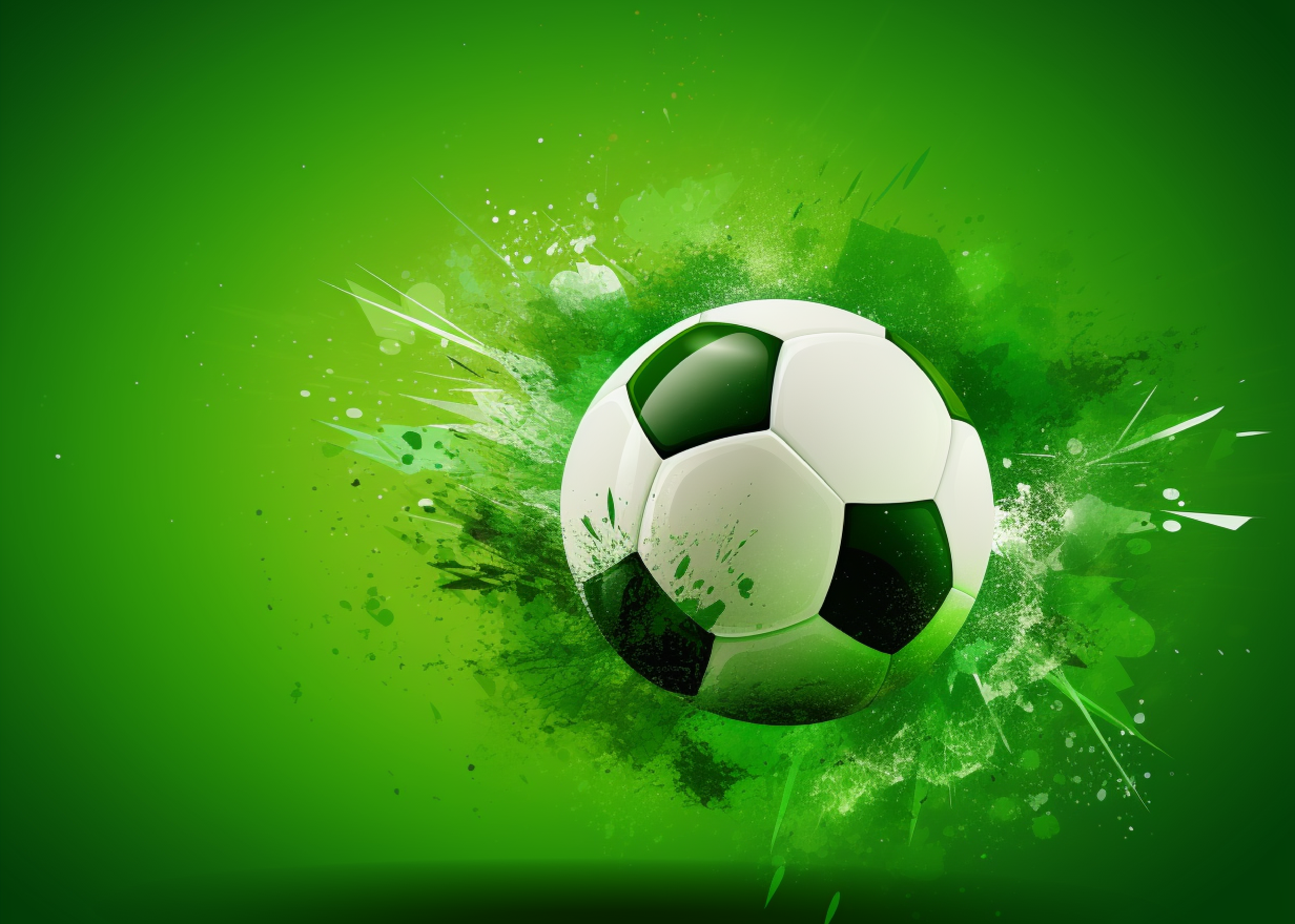 足球绿色喷漆效果背景图片