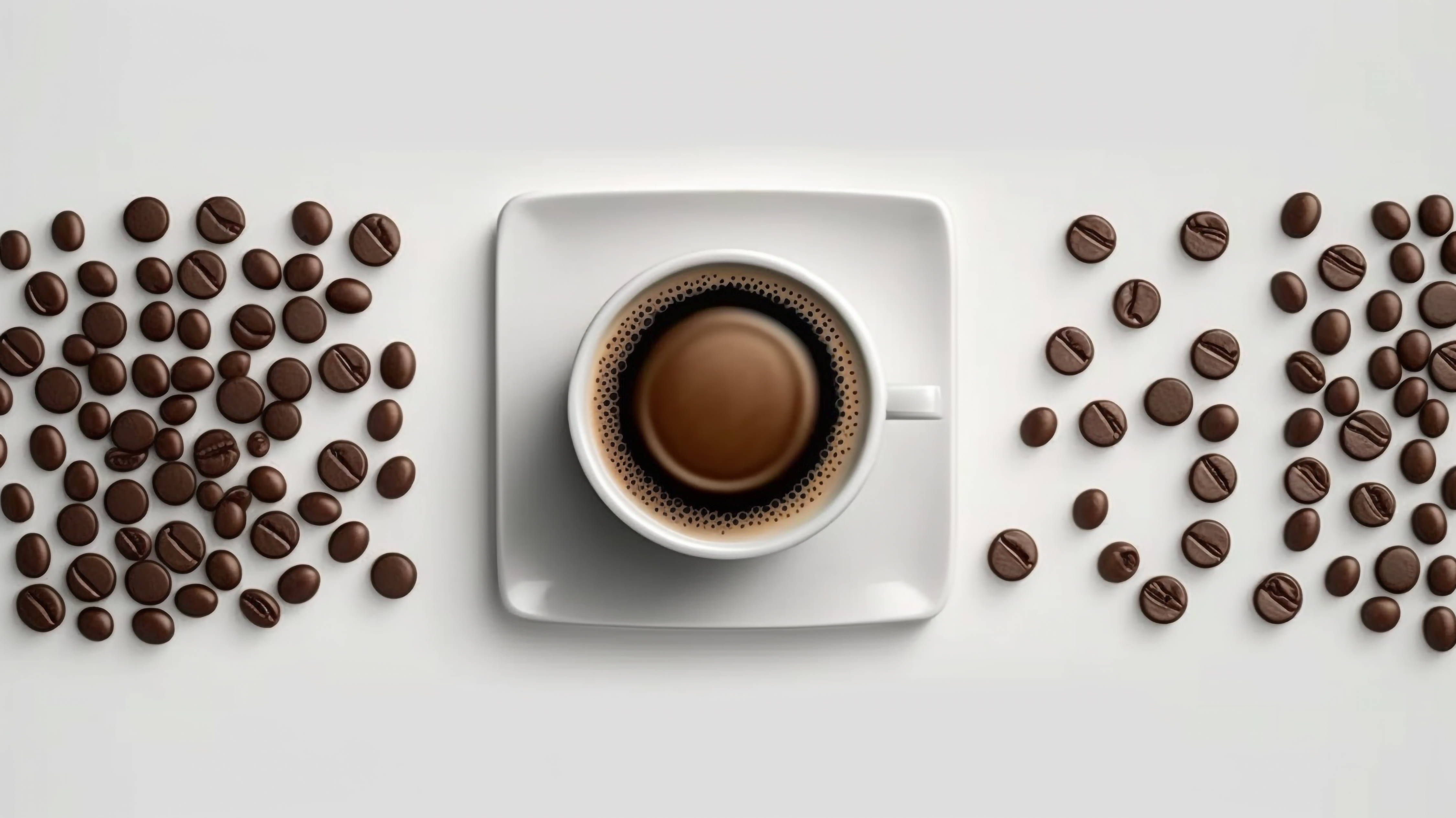 咖啡豆咖啡白底背景图片
