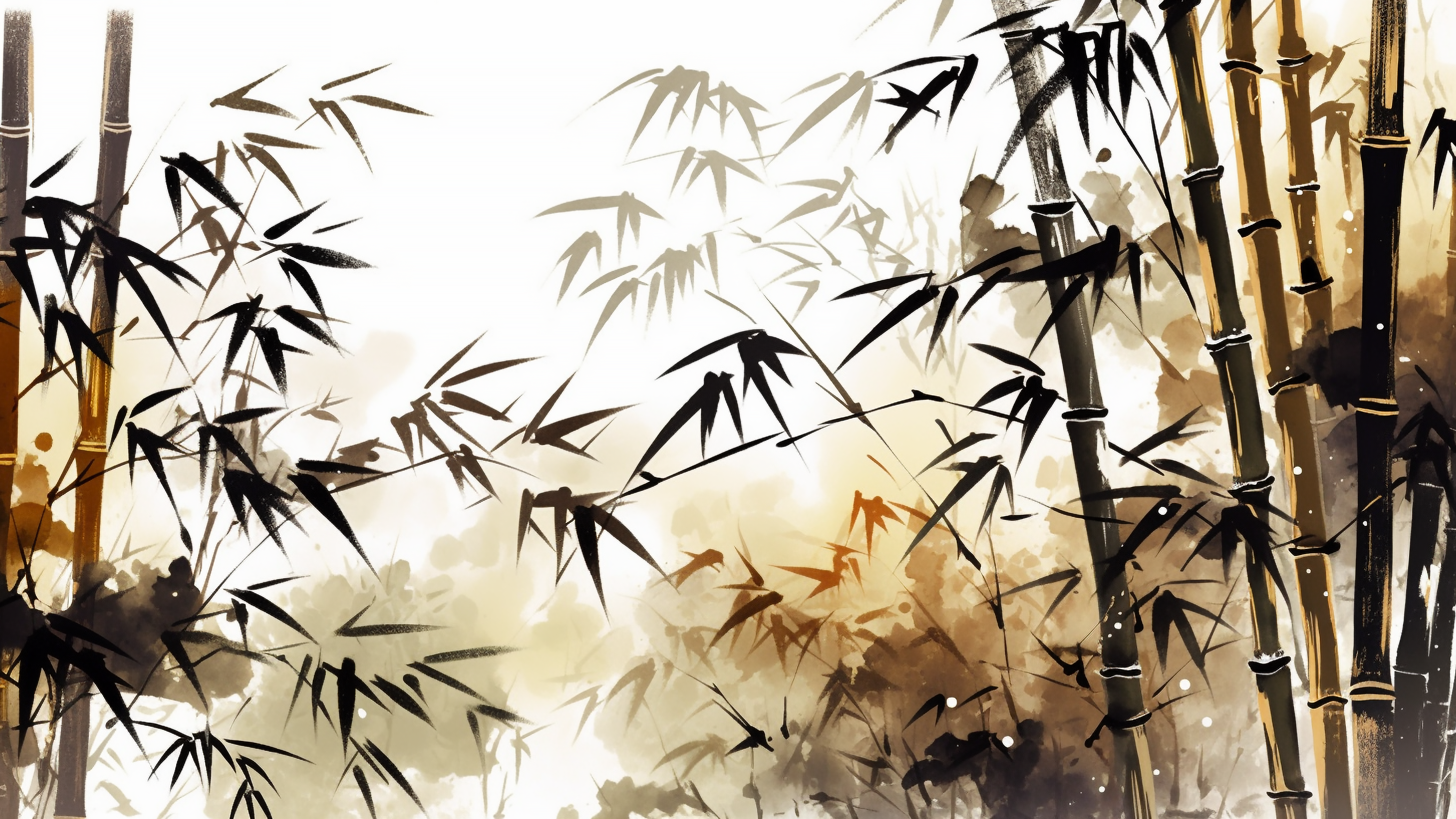 竹子插画背景图片