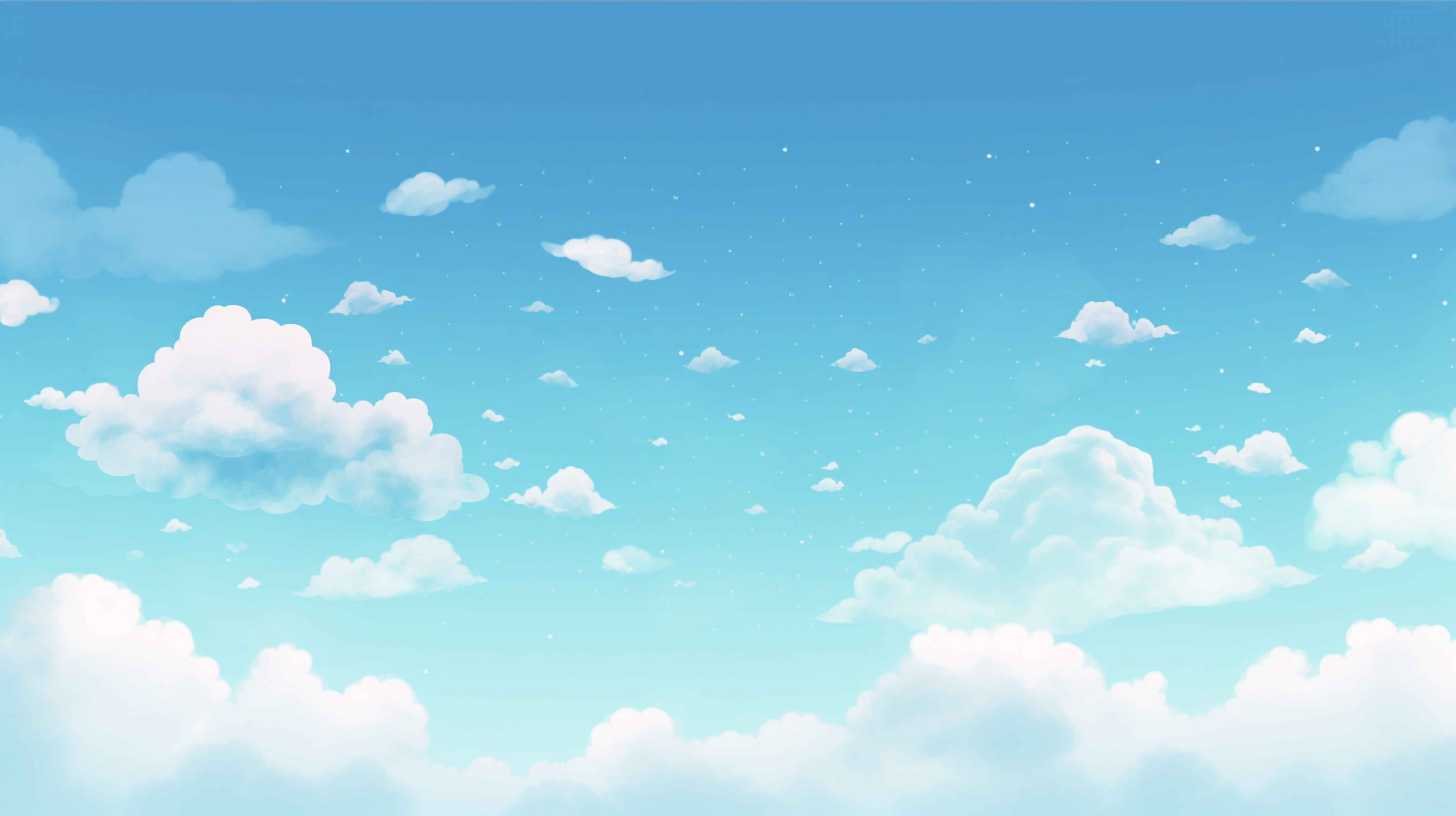 白云晴天漂泊的云朵创意天空背景插画简单背景图片