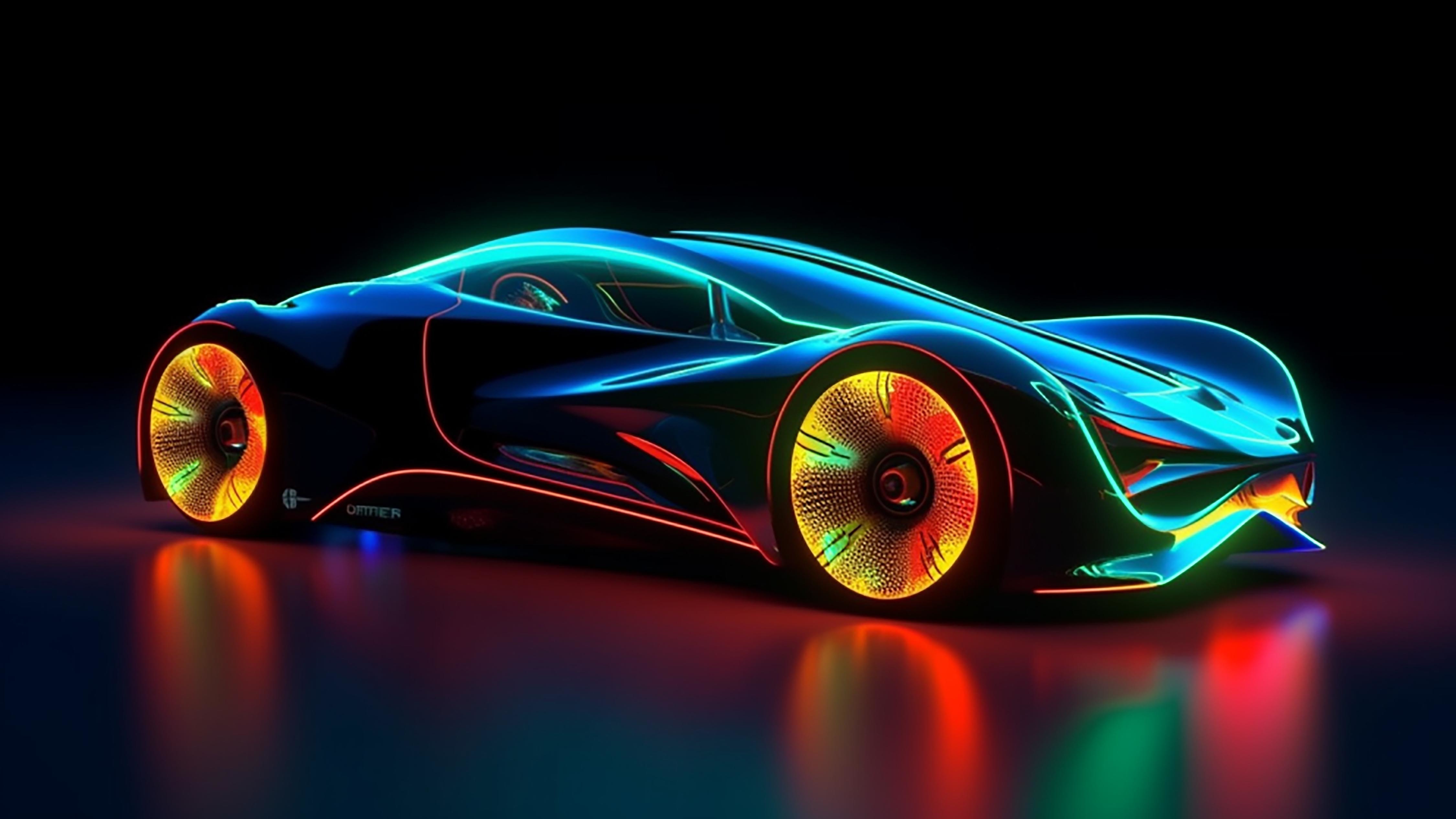 汽车光效抽象科技灯光图片