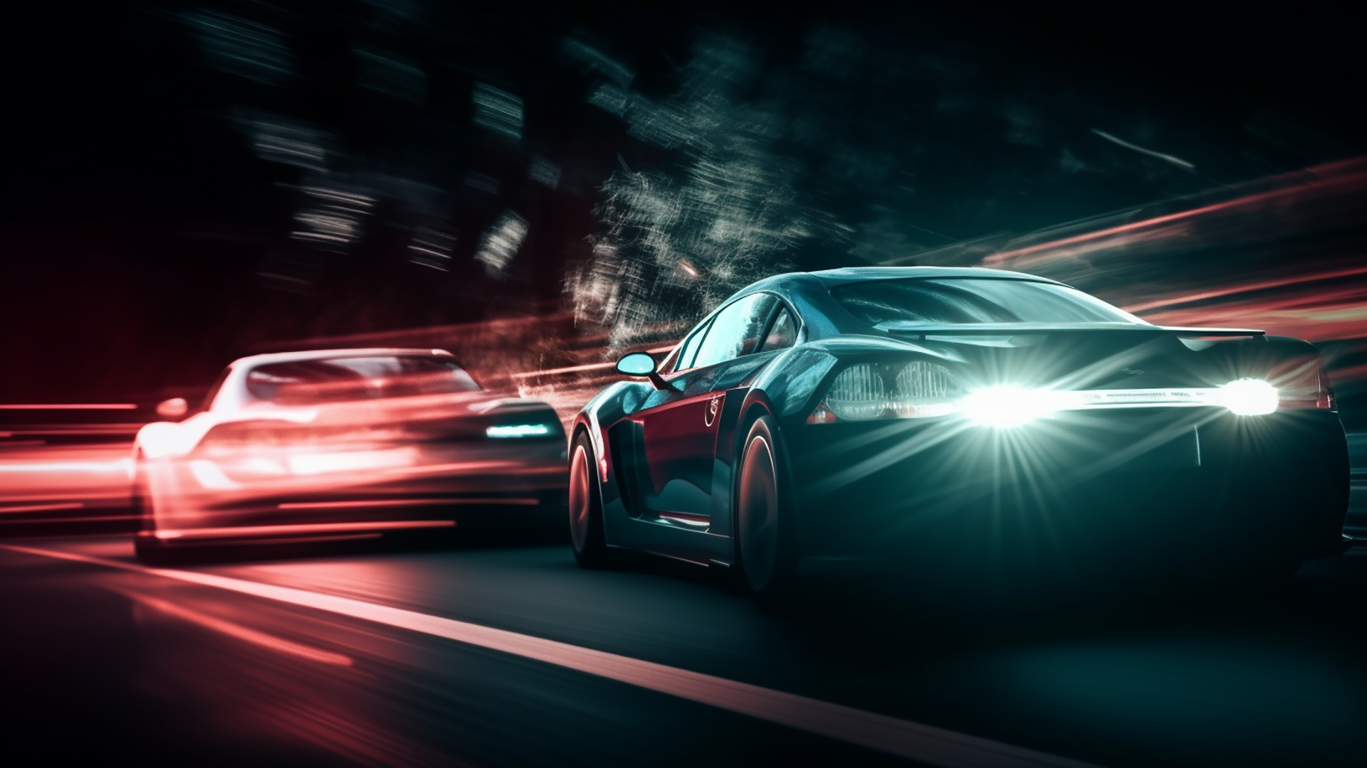 赛车追逐速度运动光线广告背景图片