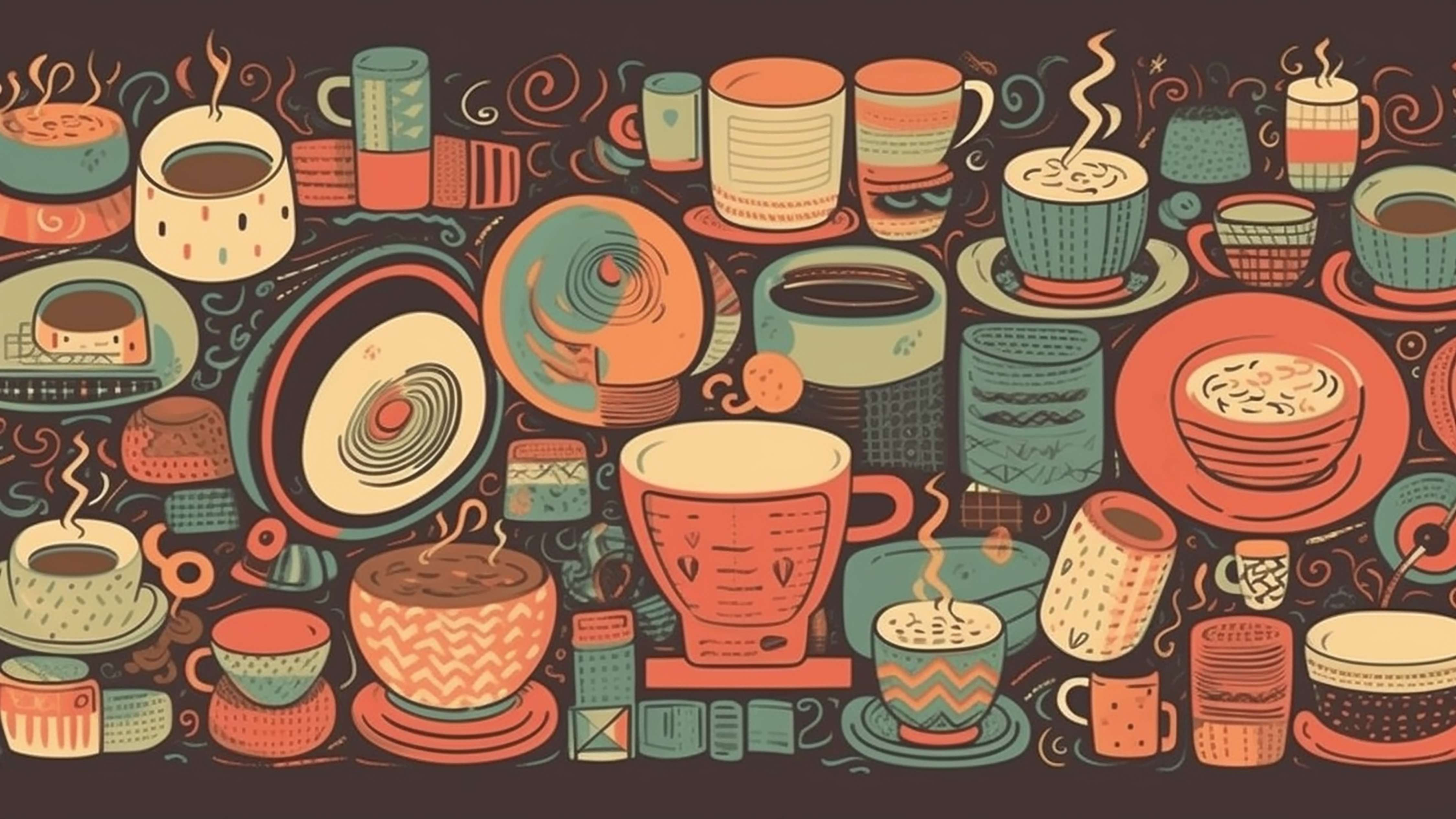 咖啡杯文化背景海报图片