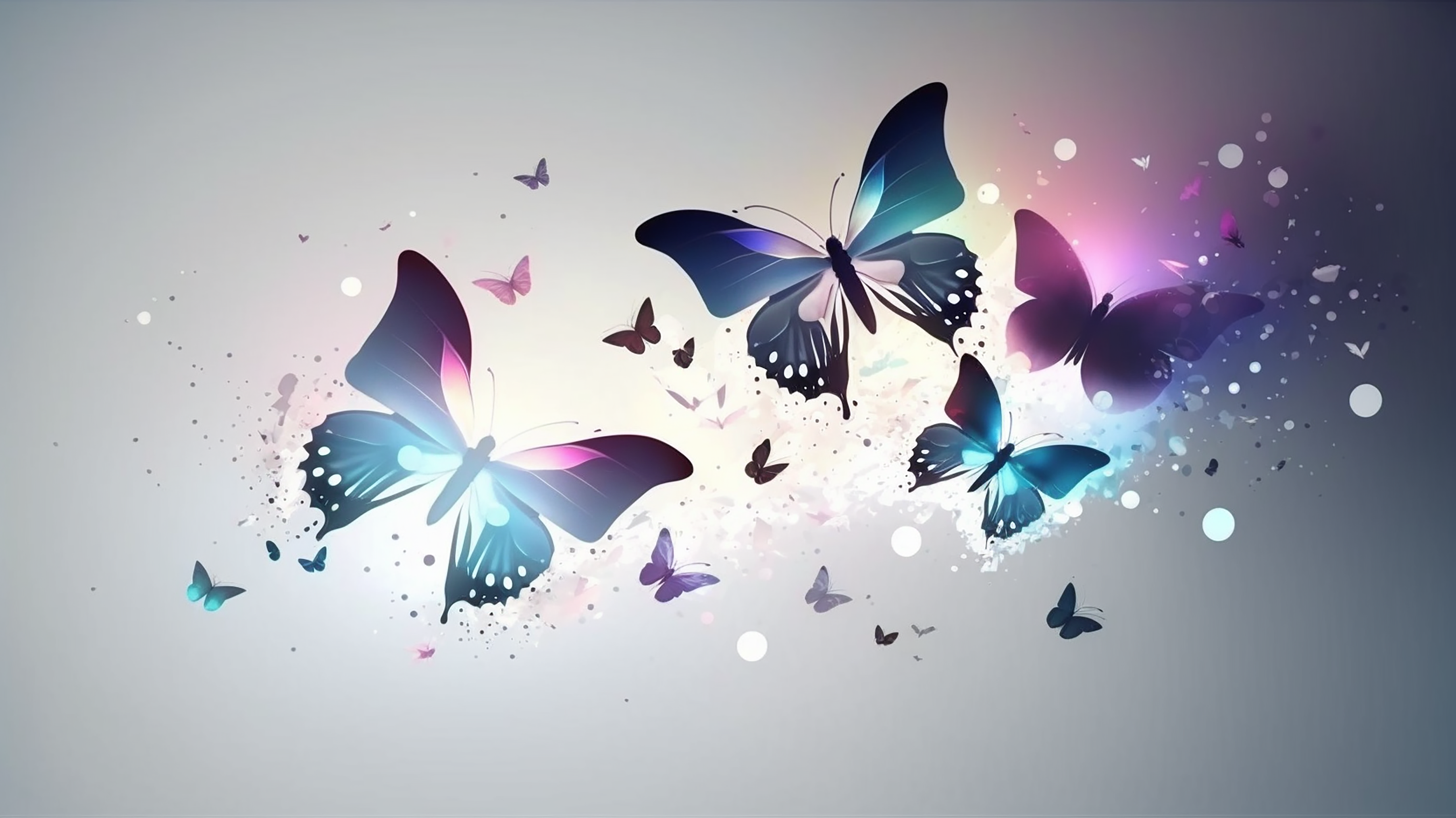 蝴蝶抽象剪影背景图片