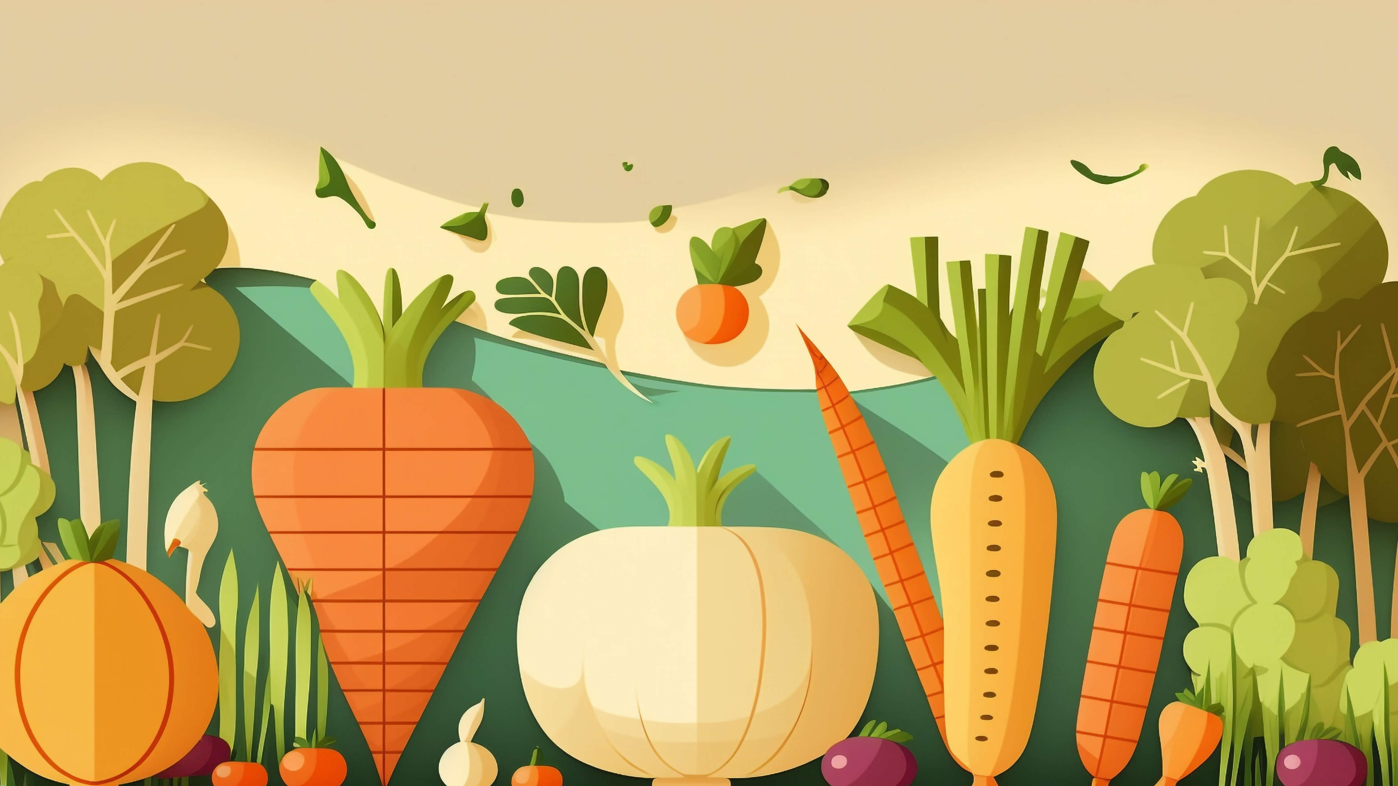 蔬菜黄绿色营养可口美味边框背景图片