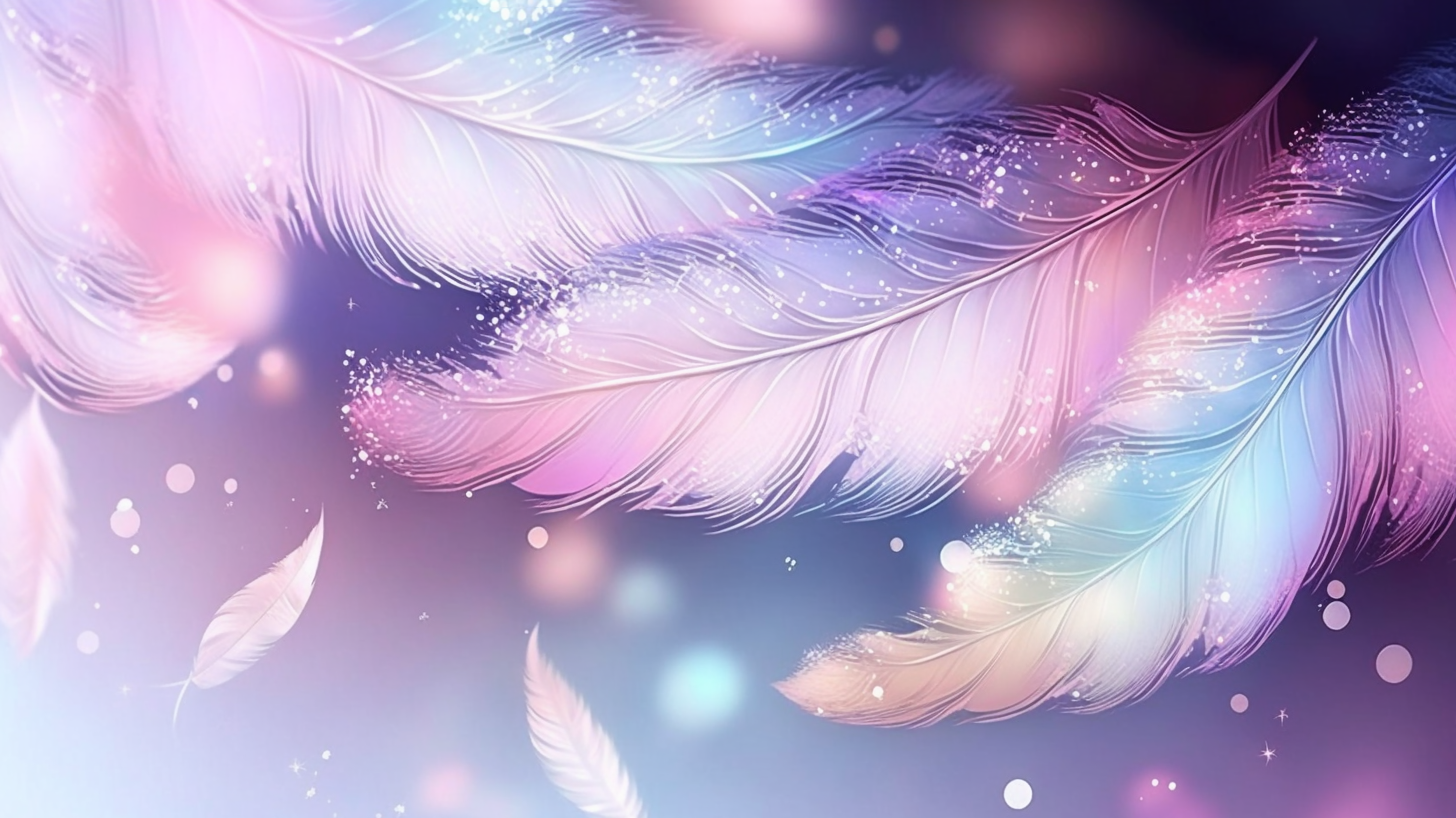 羽毛紫色梦幻背景图片