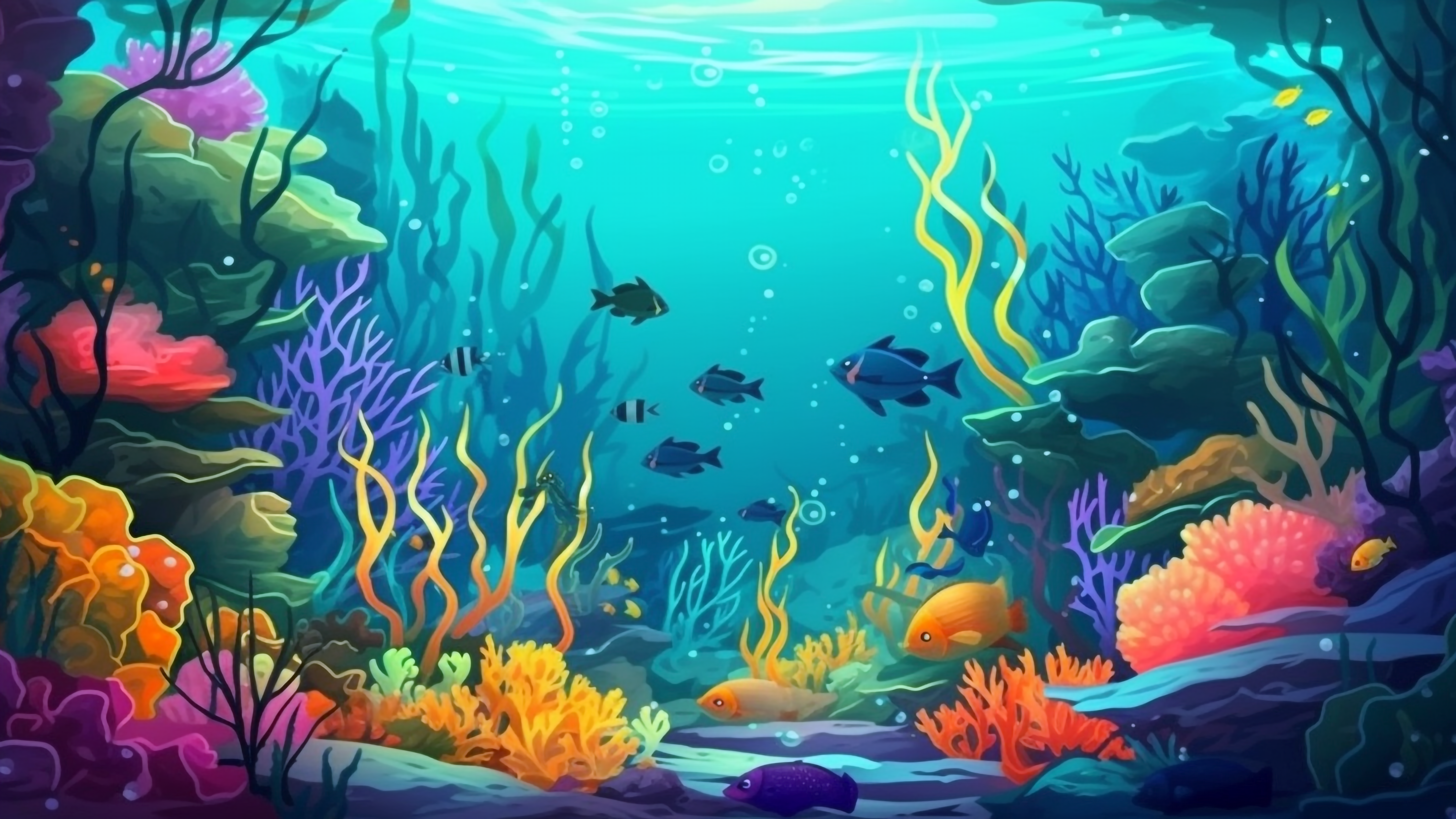 海底卡通背景图片