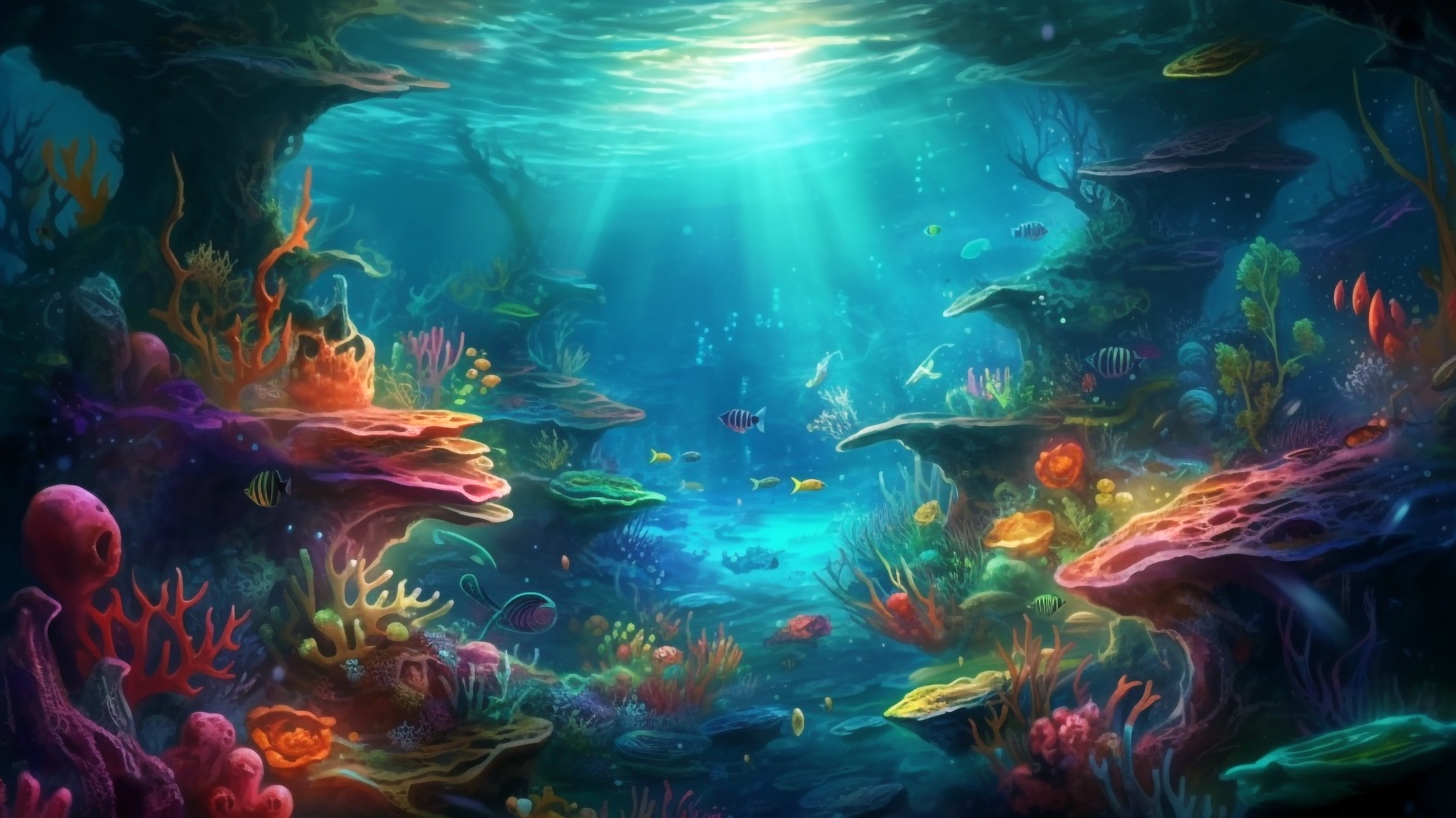 海底奇幻背景图片