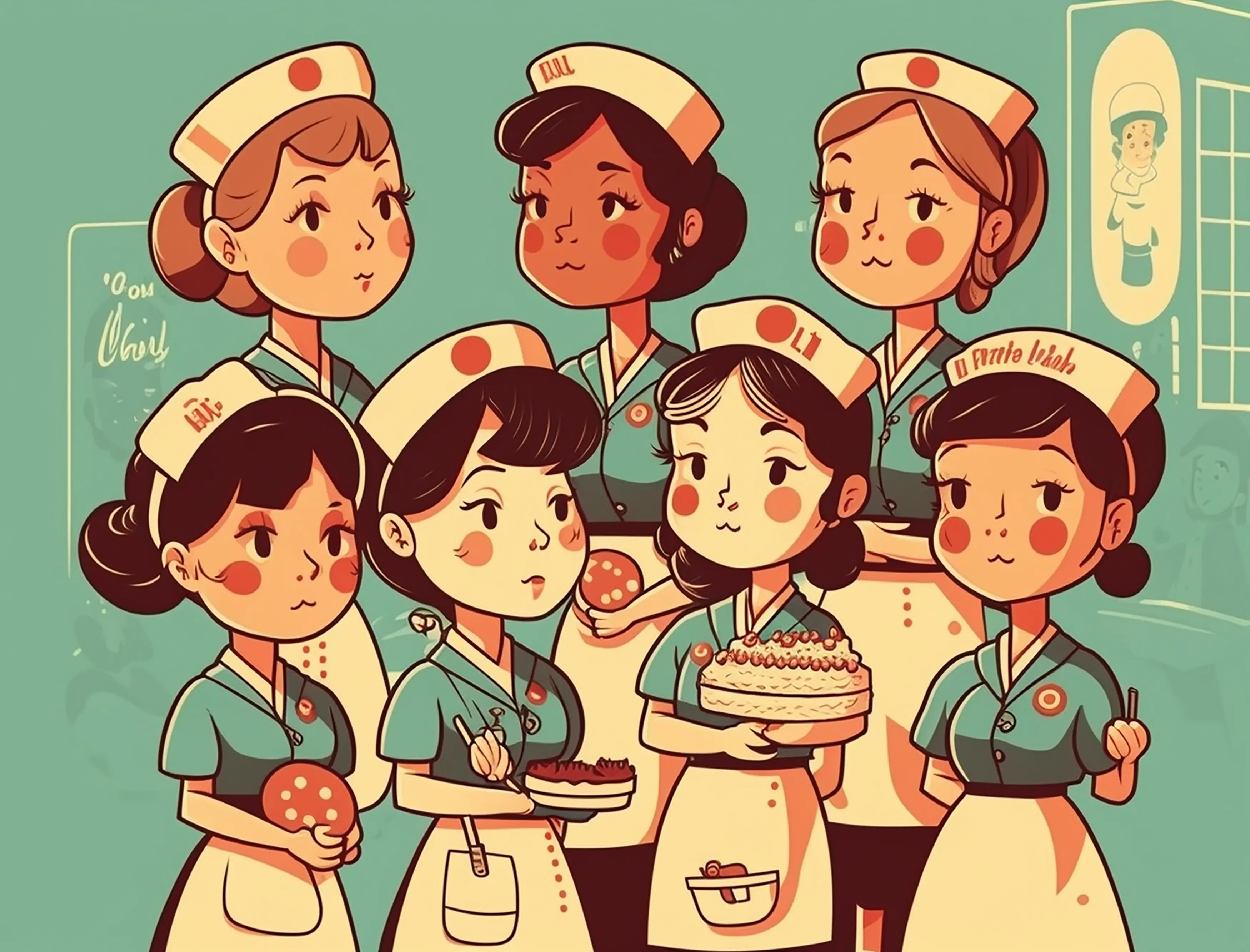 护士医院服务背景图片