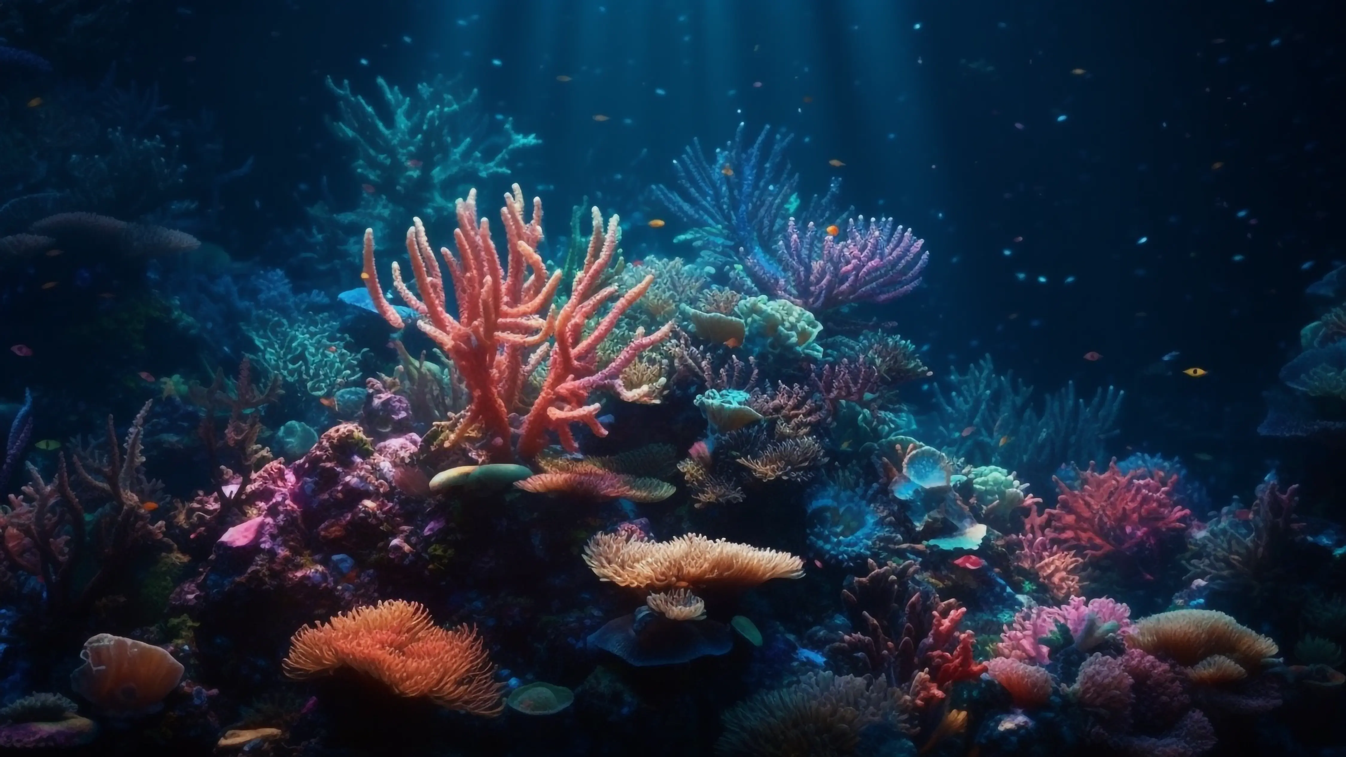 海底珊瑚奇幻美丽背景图片