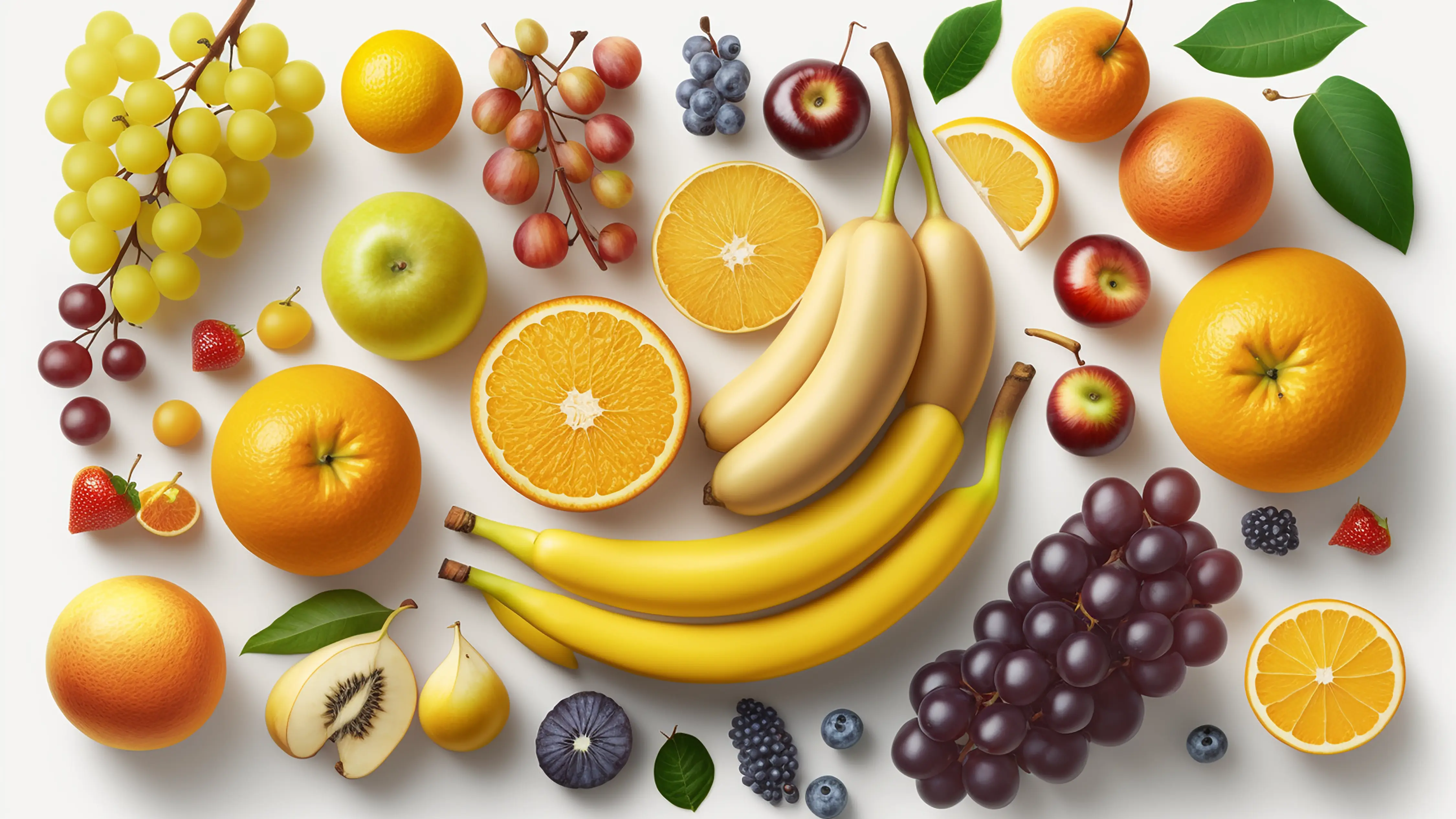 水果葡萄香蕉背景图片