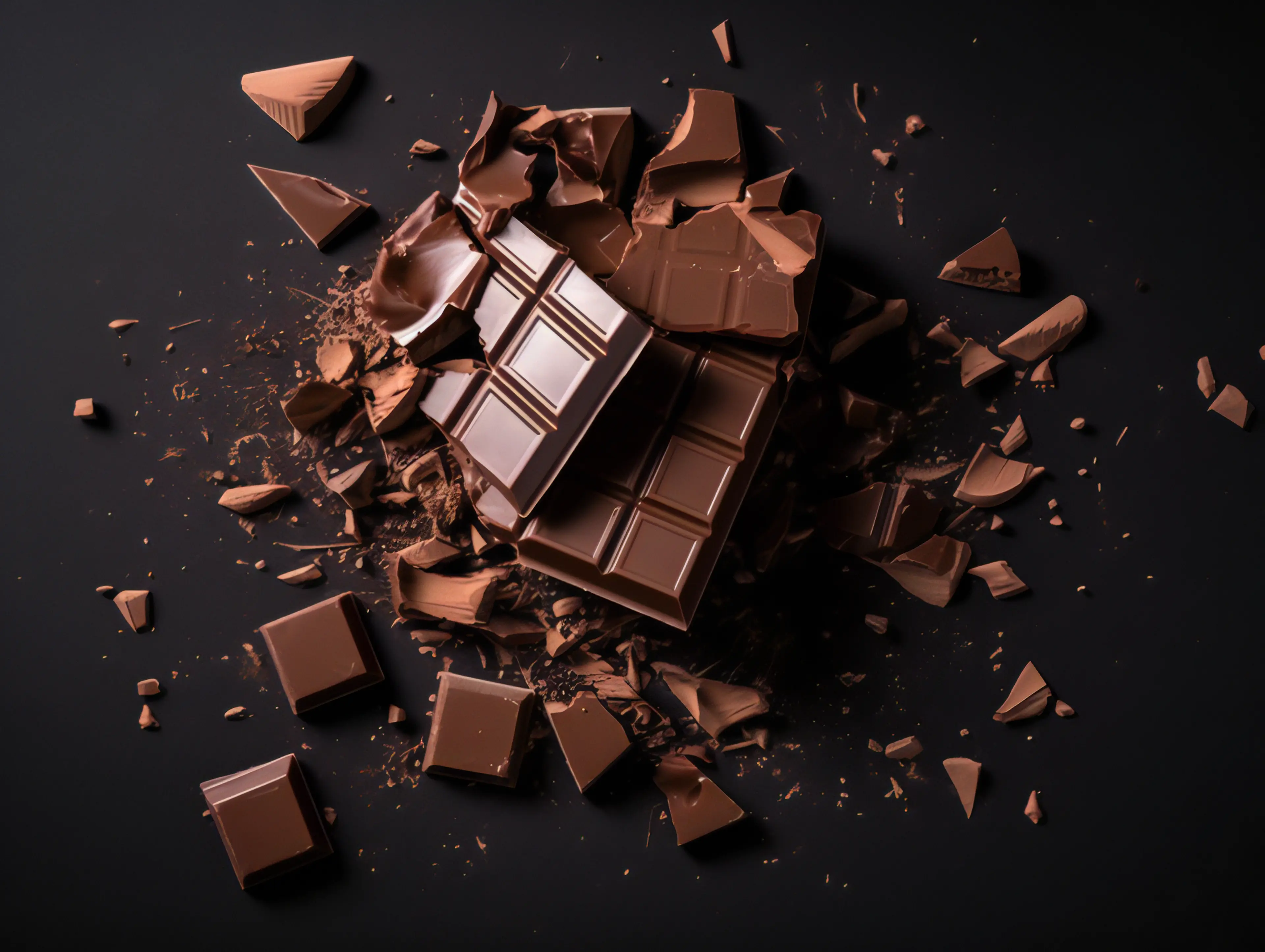 黑巧克力碎片美食甜品摄影广告背景图片