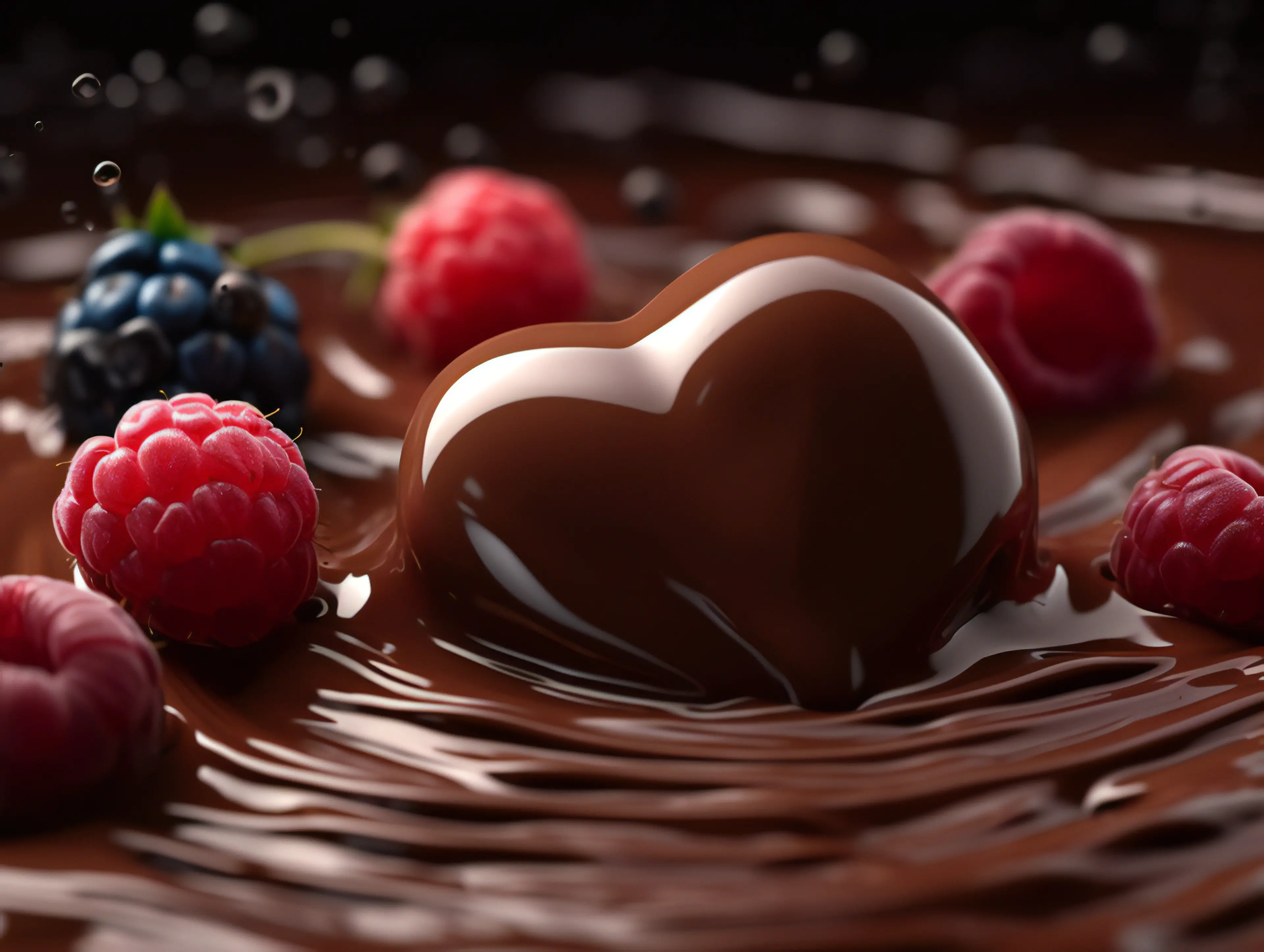 情人节巧克力水果美食甜品广告背景图片