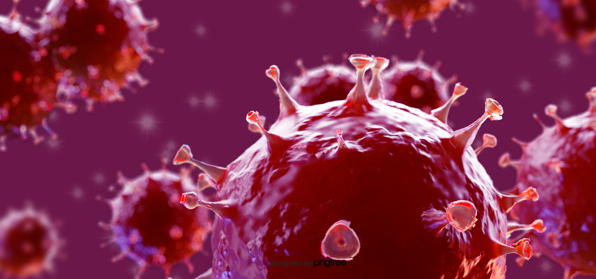 写实新型冠状病毒背景图片
