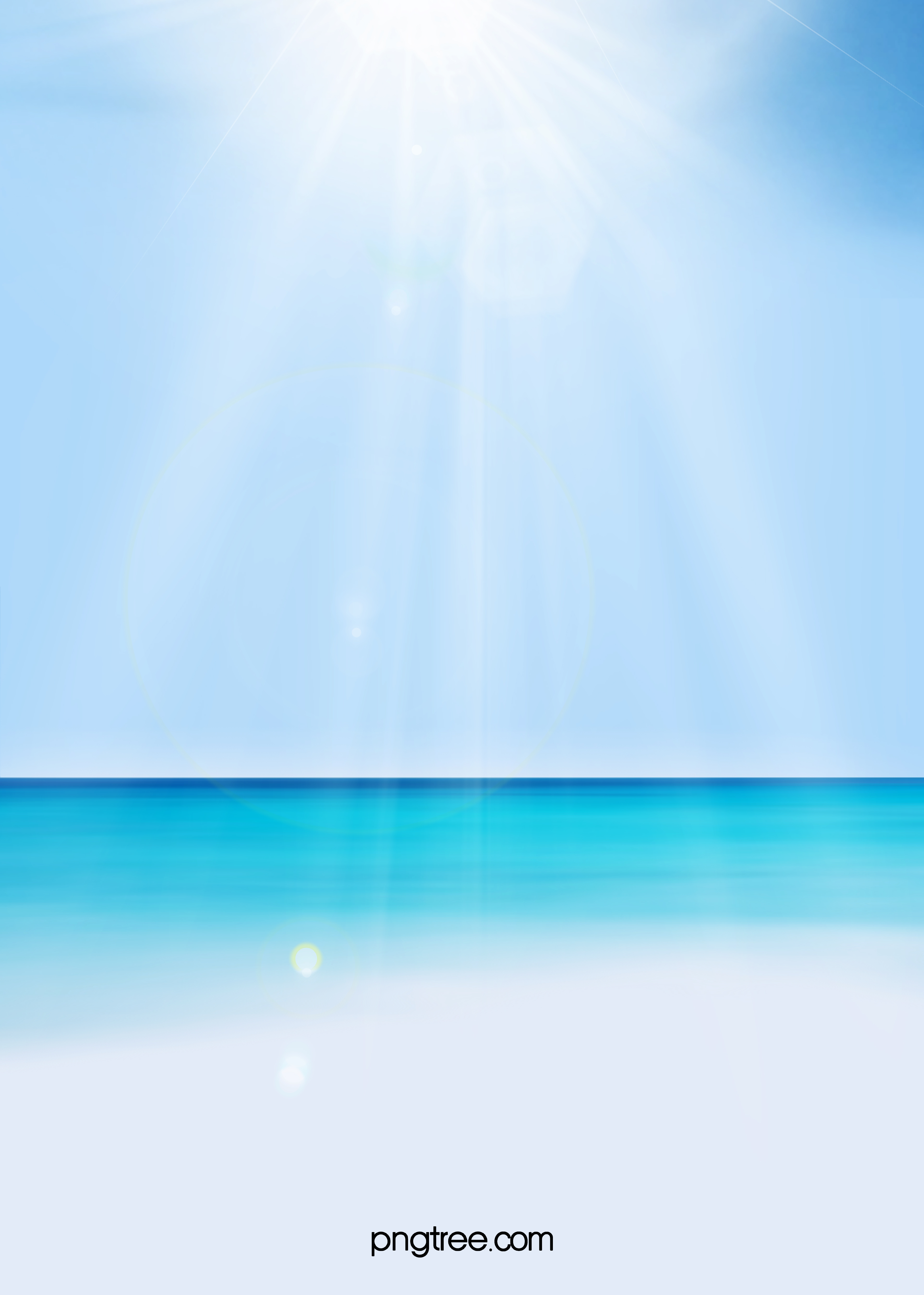 梦幻海滩太阳光背景图片