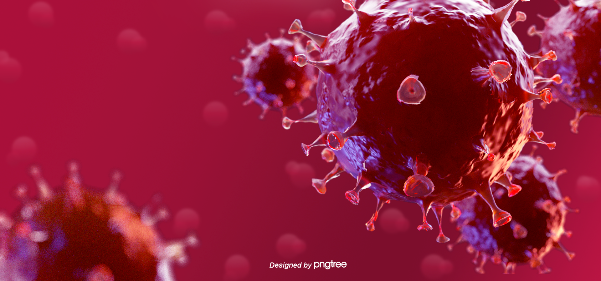 3d冠状病毒立体写实背景图片