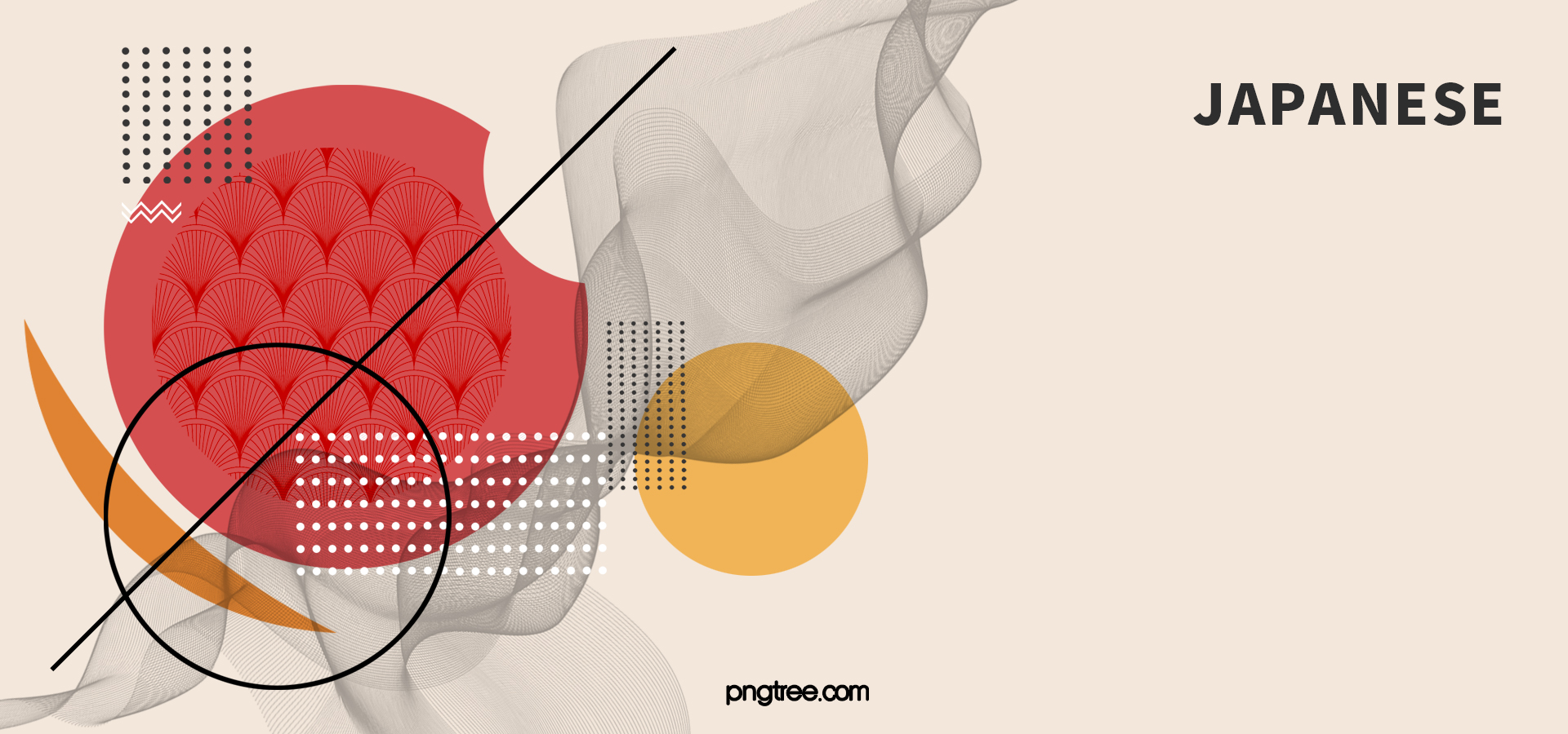 日系彩色创意几何背景图片