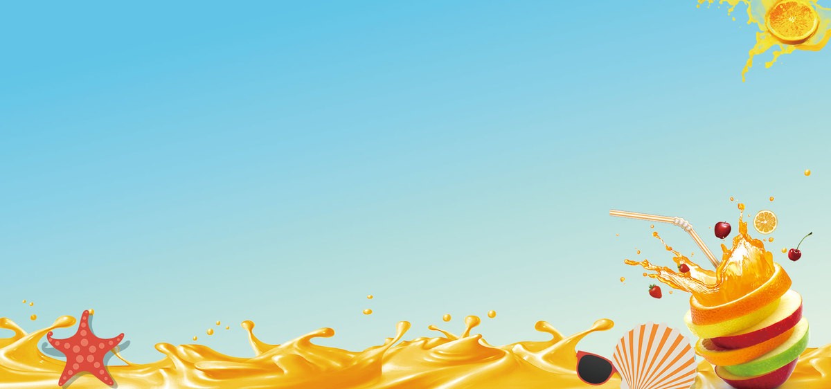 夏季鲜榨果汁海报图片