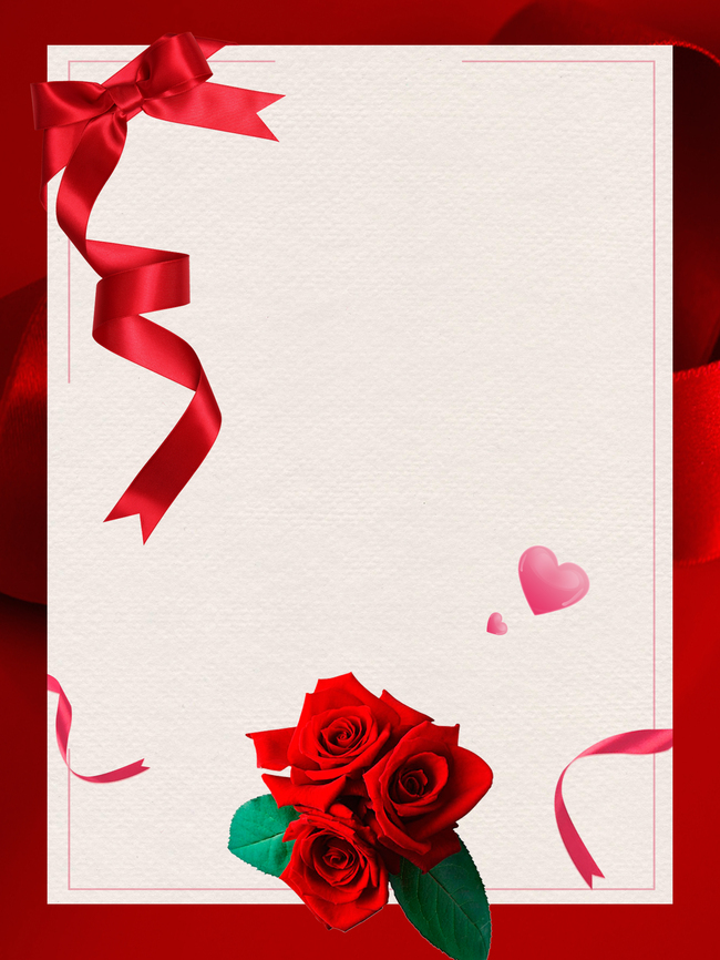 红色玫瑰情人节背景图片