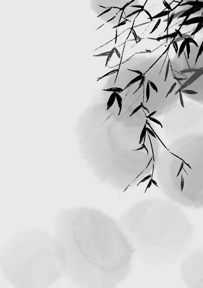 中国风水墨竹子背景图片