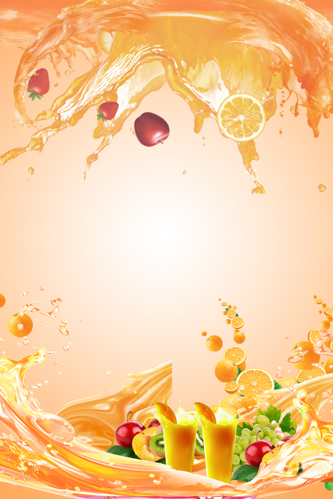 果汁食品饮料广告背景海报图片