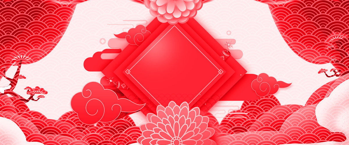 新年中国剪纸风喜庆春节红色猪年背景图片