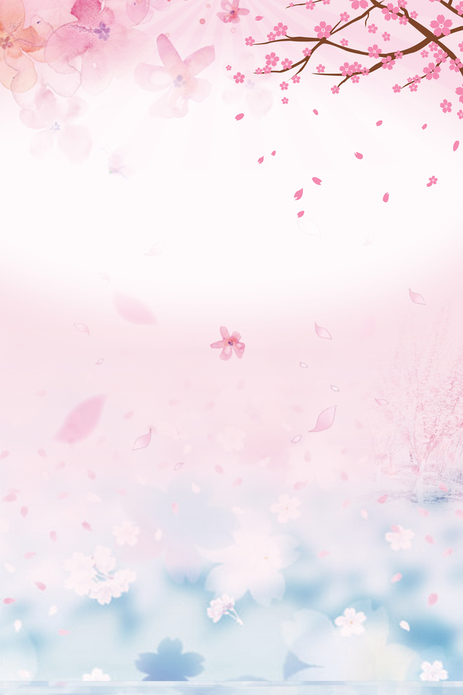 樱花节春天海报背景图片