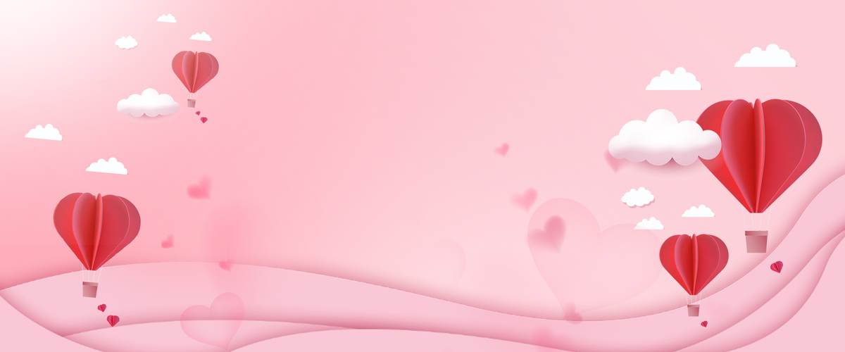 剪纸风214情人节女王节 女神节 妇女节粉色浪漫爱情背景图片
