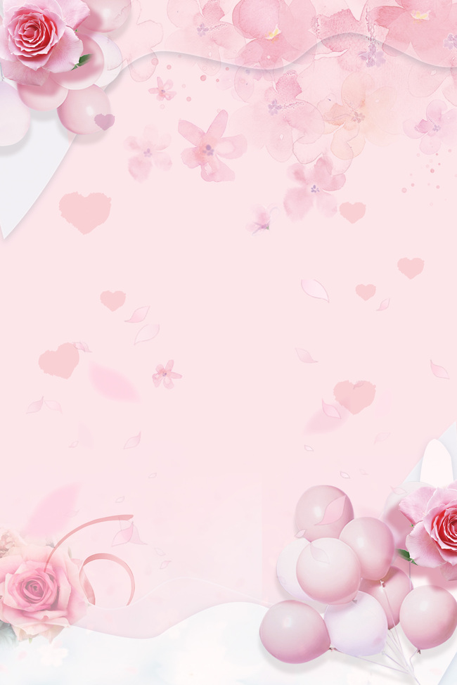 粉色温馨38节女神节海报背景图片