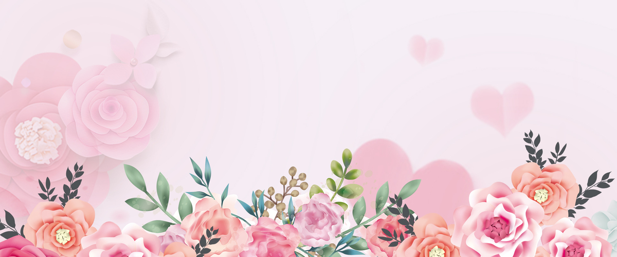 唯美粉色鲜花花卉文艺女生节女神节背景图片