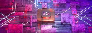 华丽科技背景海报模板_5G新时代华丽科技背景